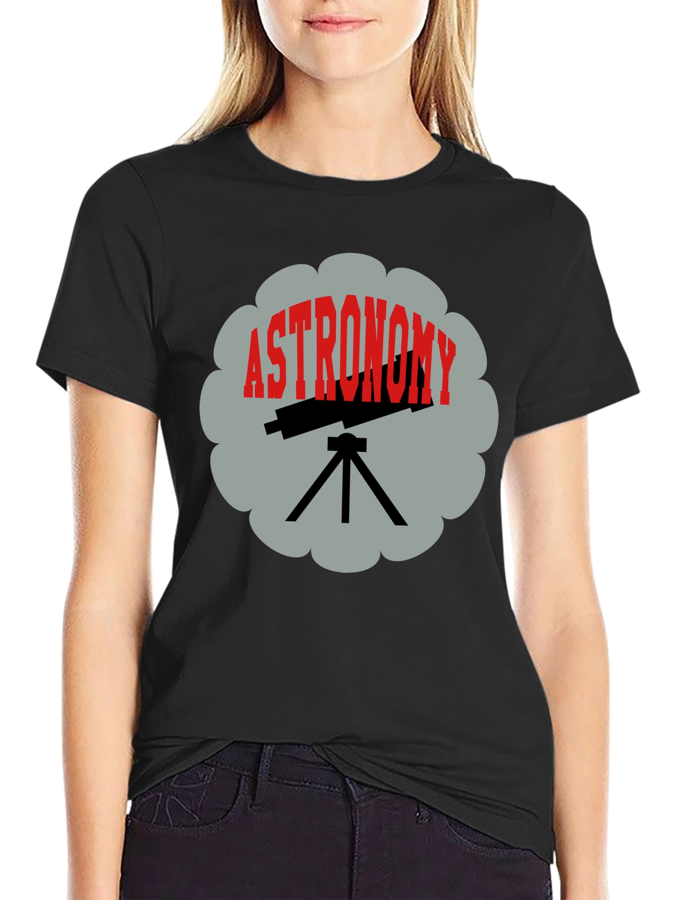 Astronomy Telescope Graphic Tee - Space Science Shirt