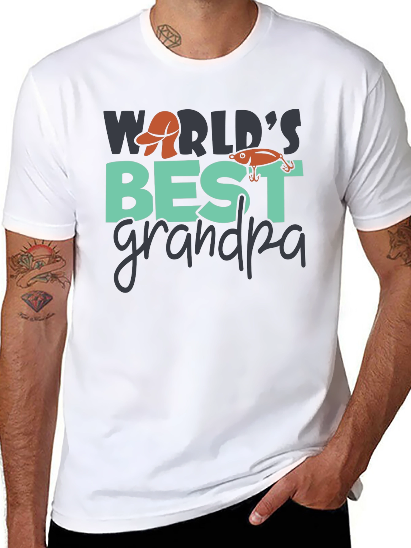 Worlds Best Grandpa Fishing T-Shirt