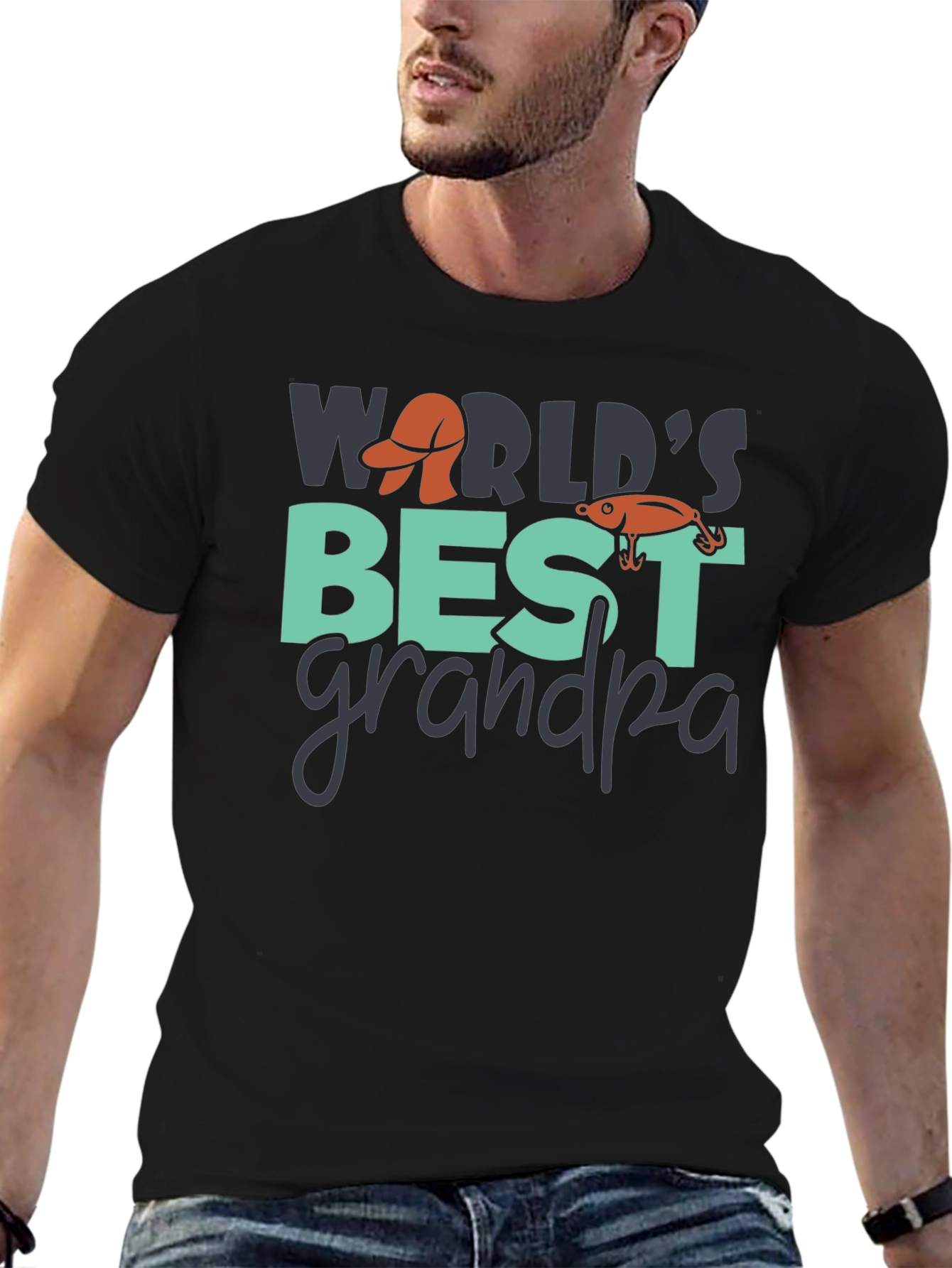 Worlds Best Grandpa Fishing T-Shirt