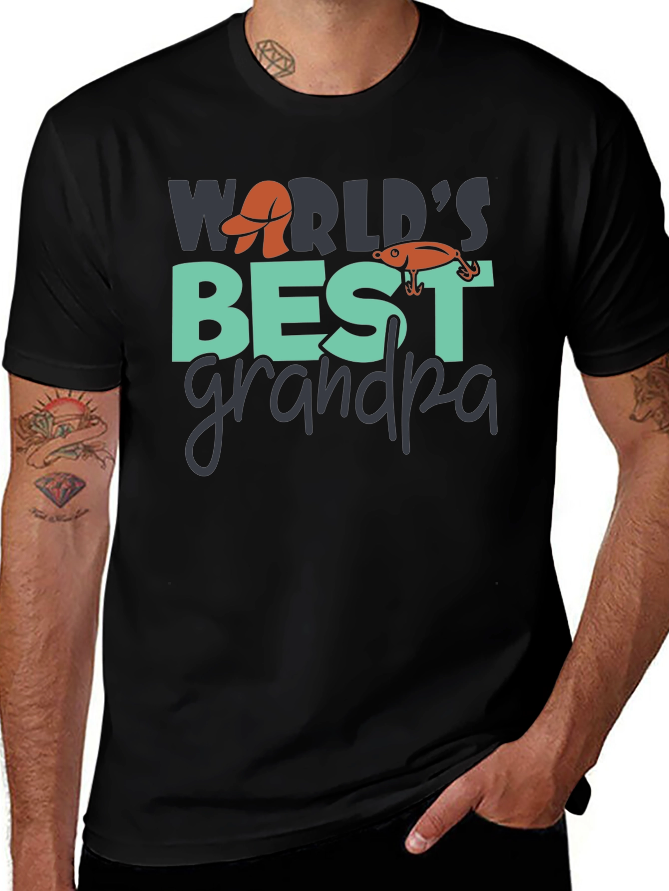 Worlds Best Grandpa Fishing T-Shirt