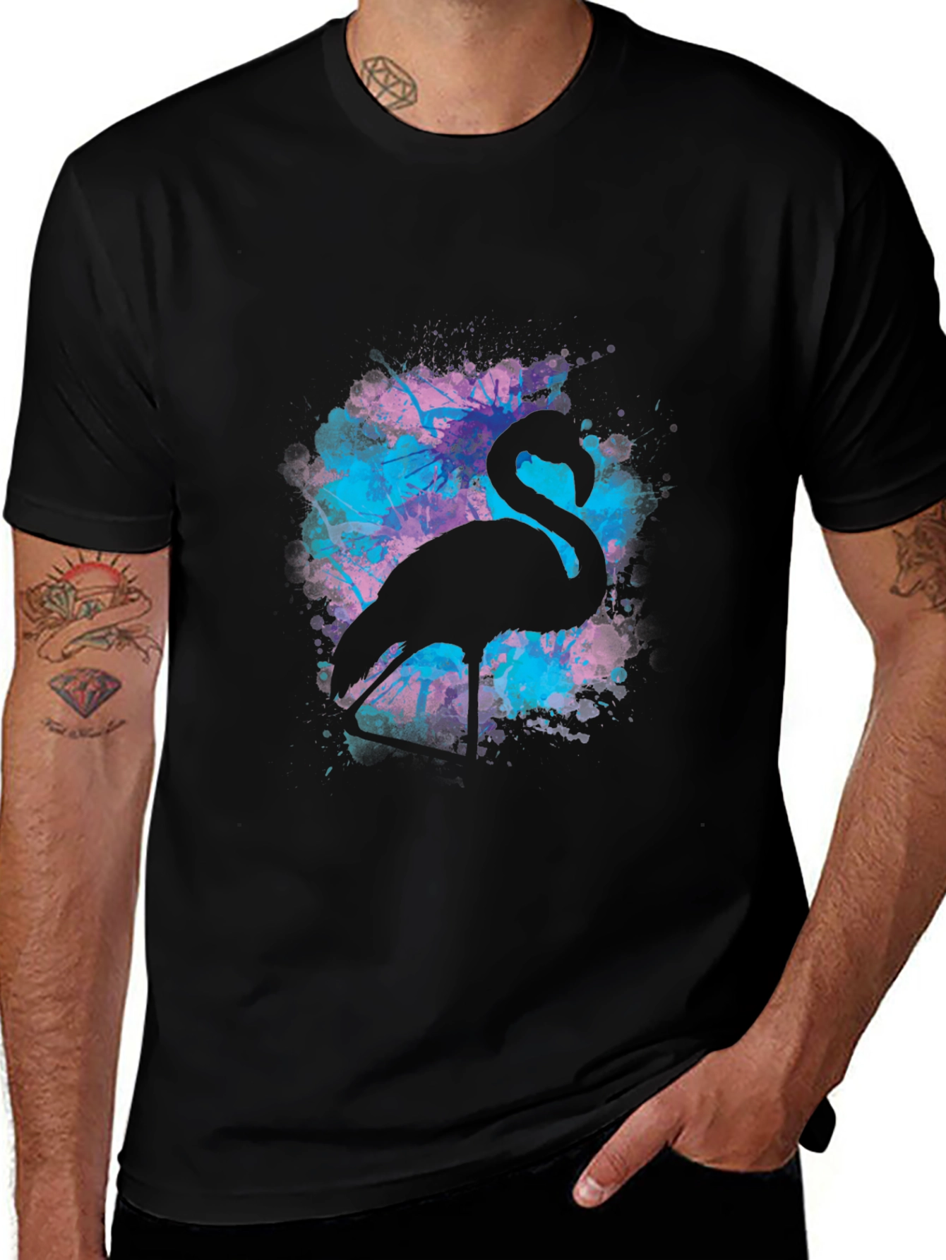 Flamingo Silhouette Graphic T-Shirt