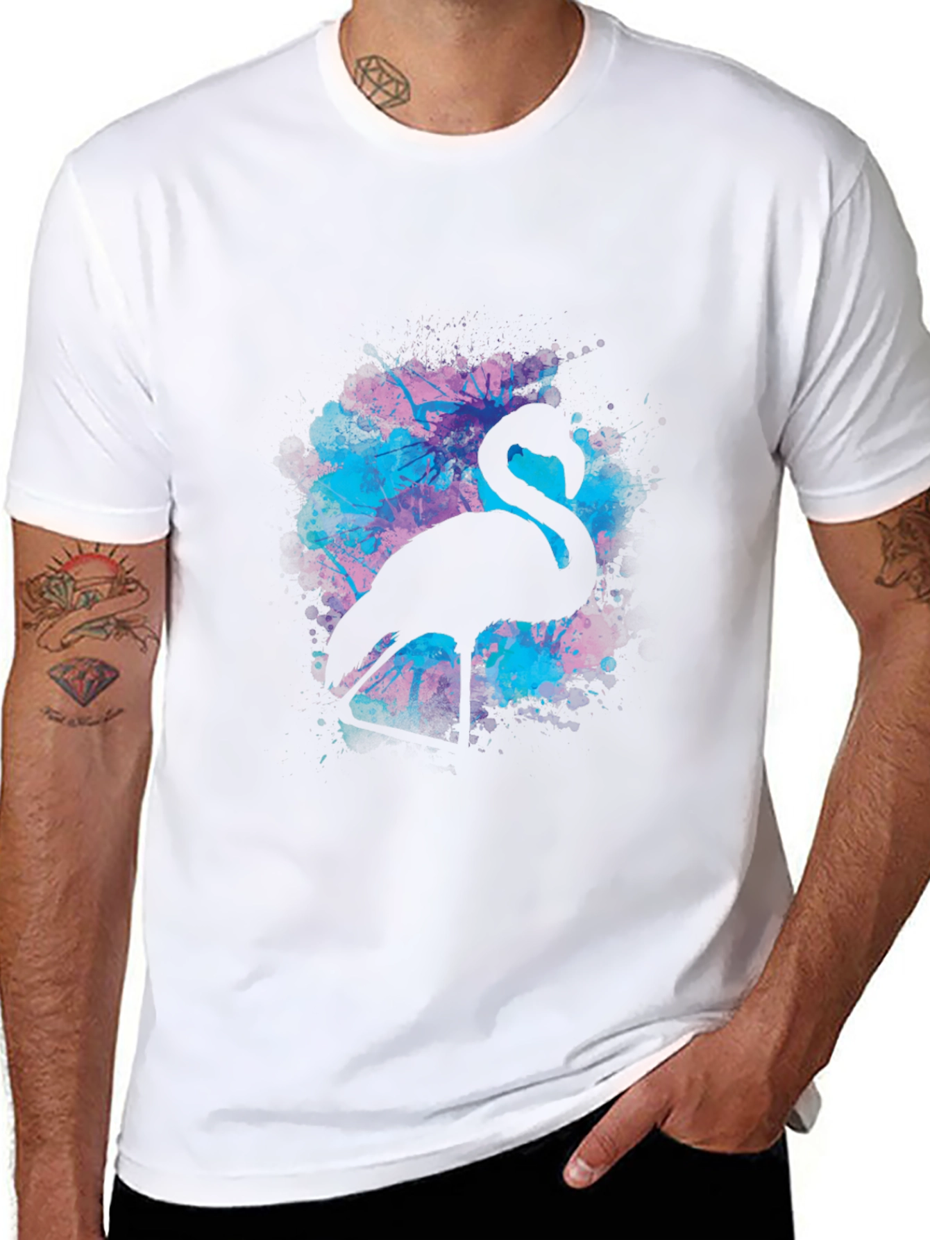 Flamingo Silhouette Graphic T-Shirt