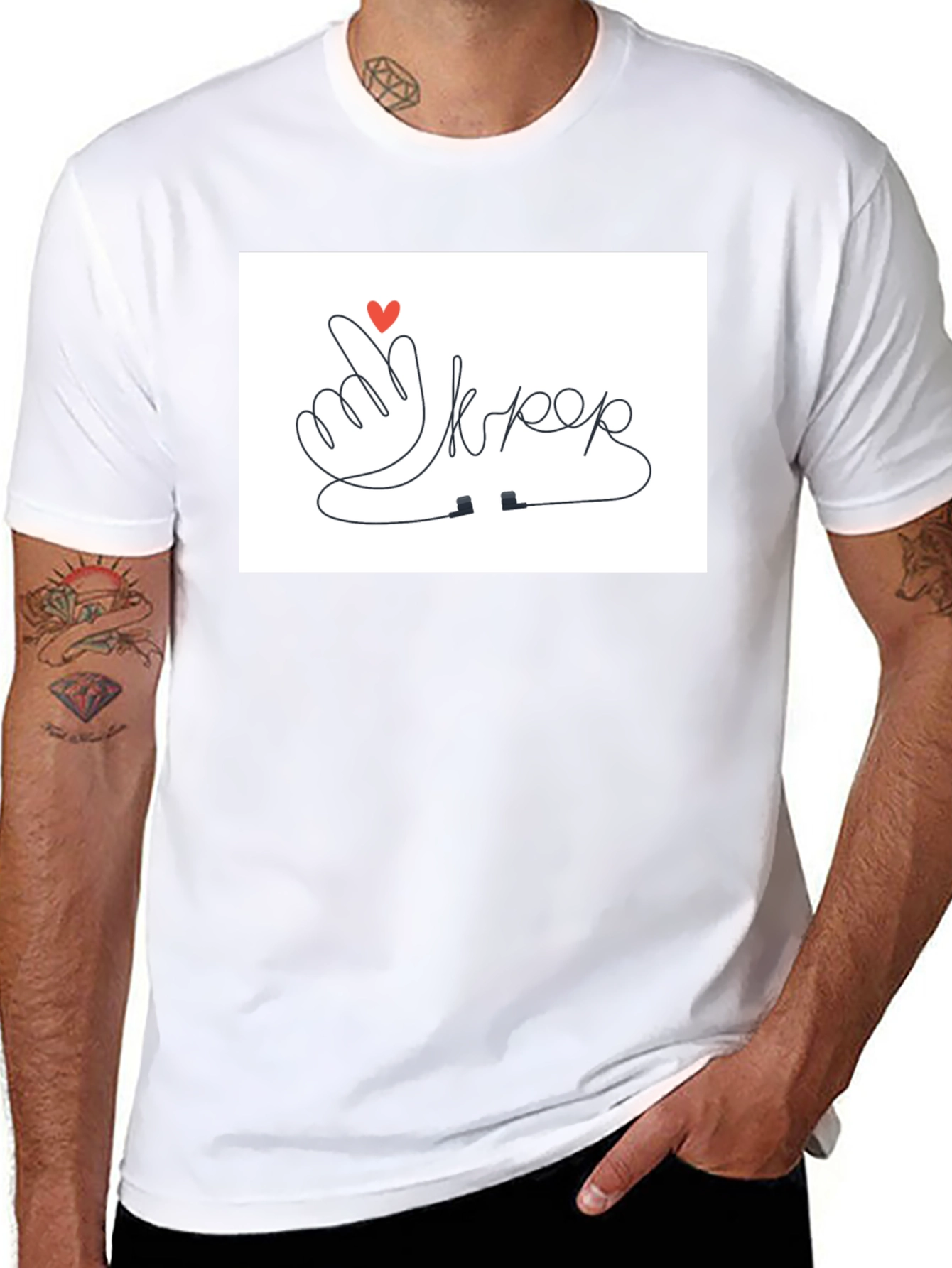 K-Pop Heartbeat T-Shirt - Korean Music Love Tee