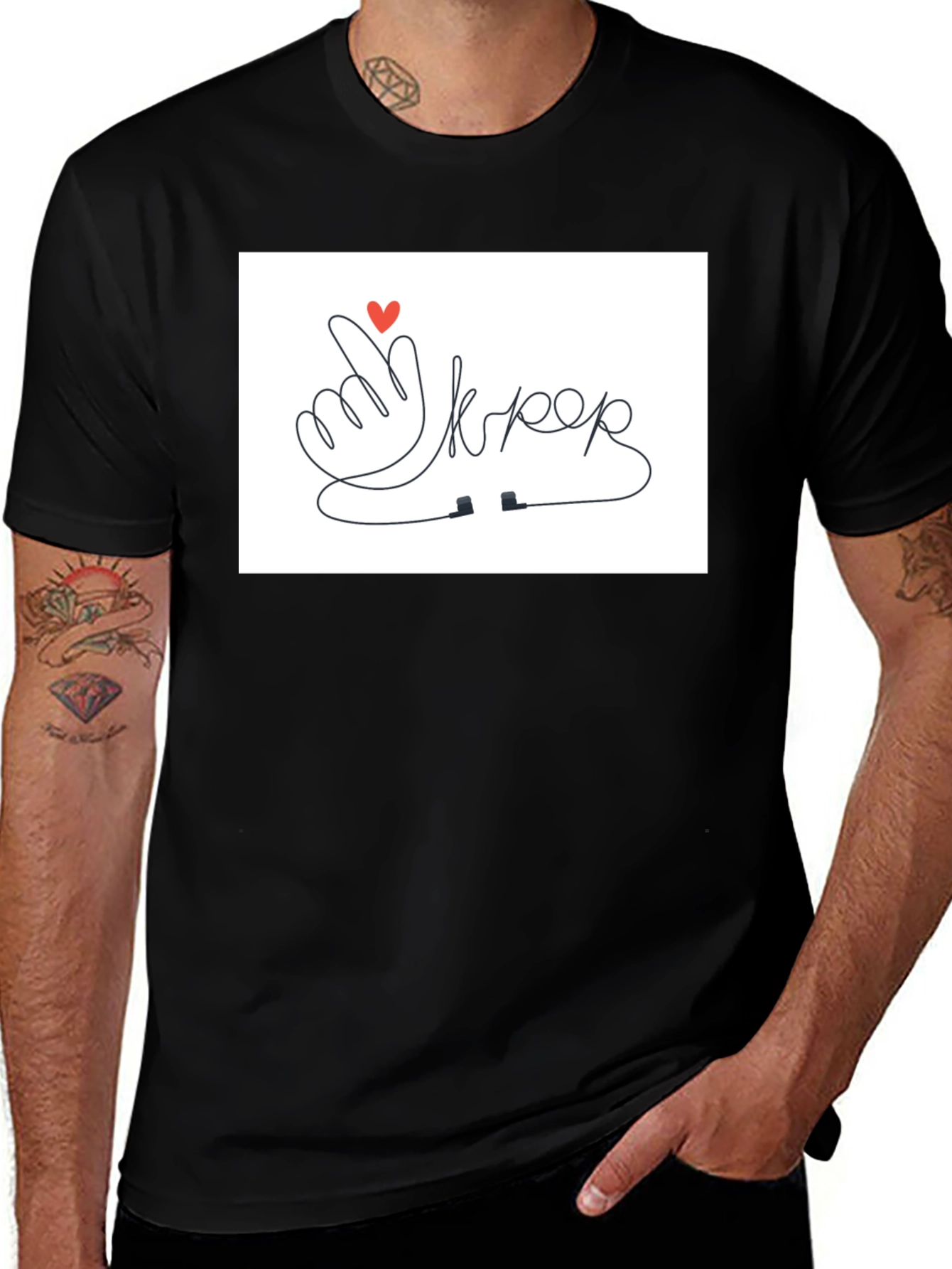 K-Pop Heartbeat T-Shirt - Korean Music Love Tee