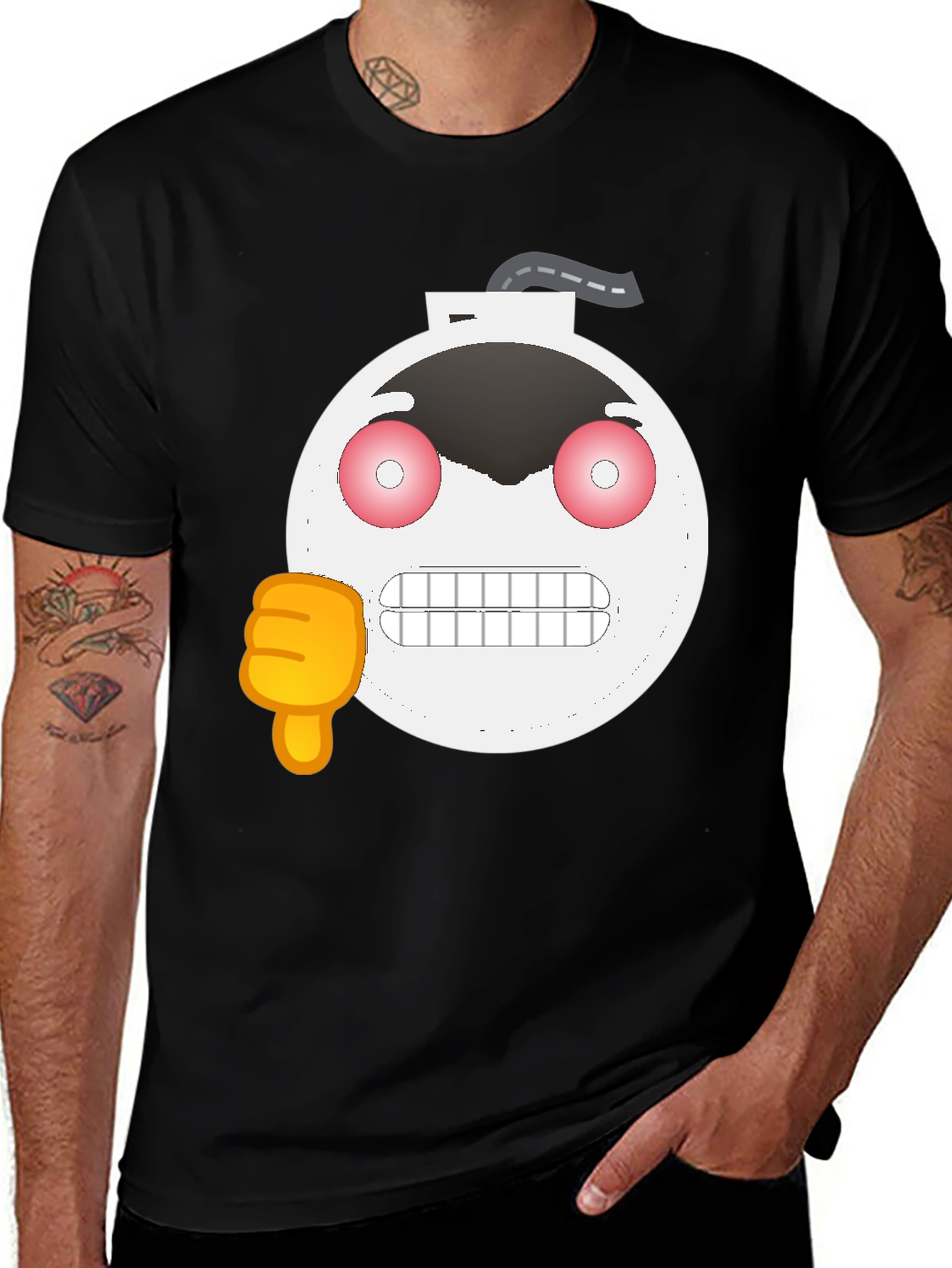 Bomb Emoji T-Shirt - Thumbs Down
