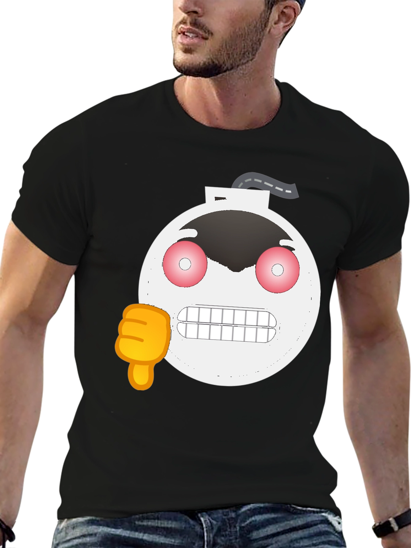 Bomb Emoji T-Shirt - Thumbs Down