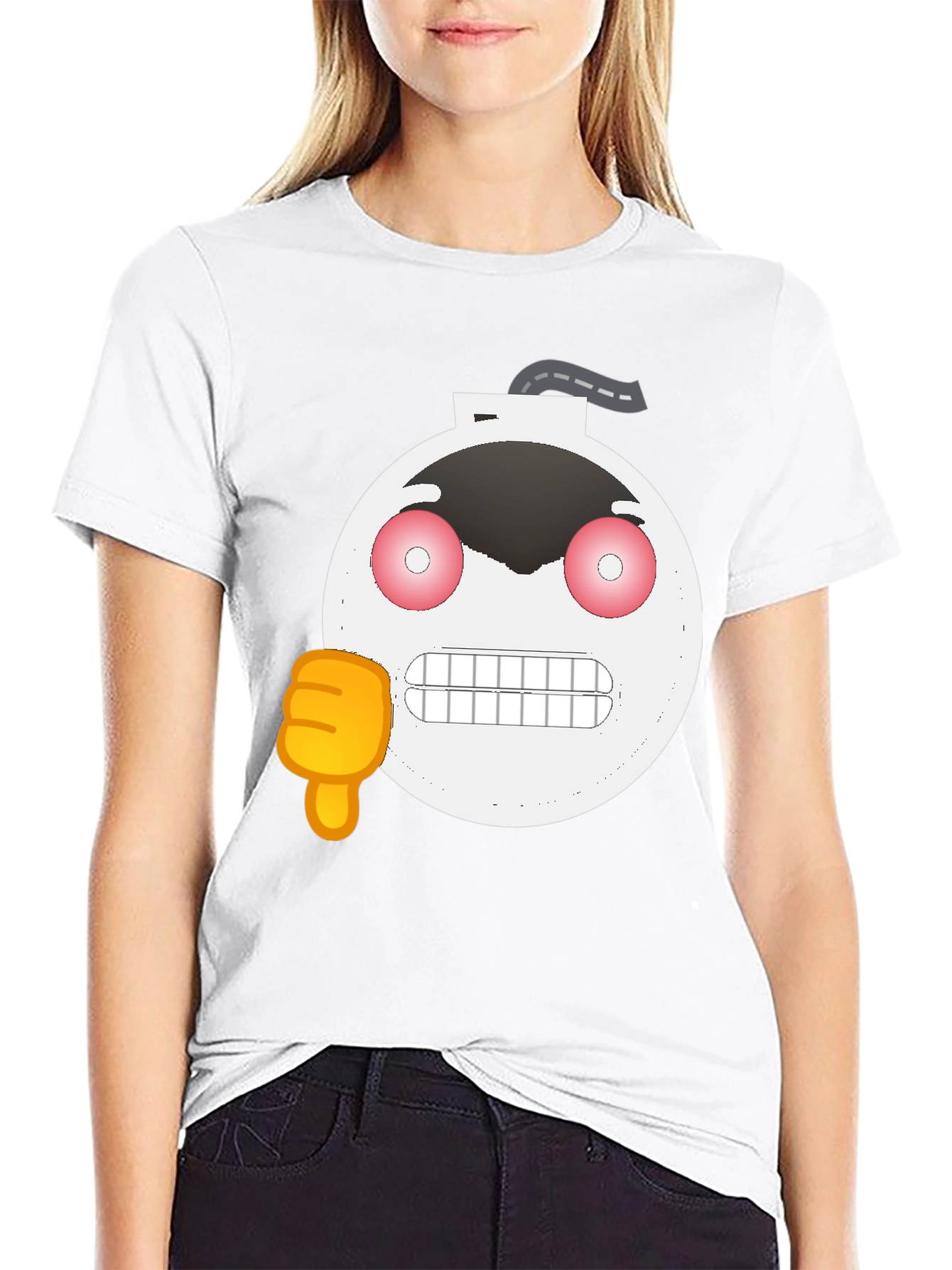 Bomb Emoji T-Shirt - Thumbs Down