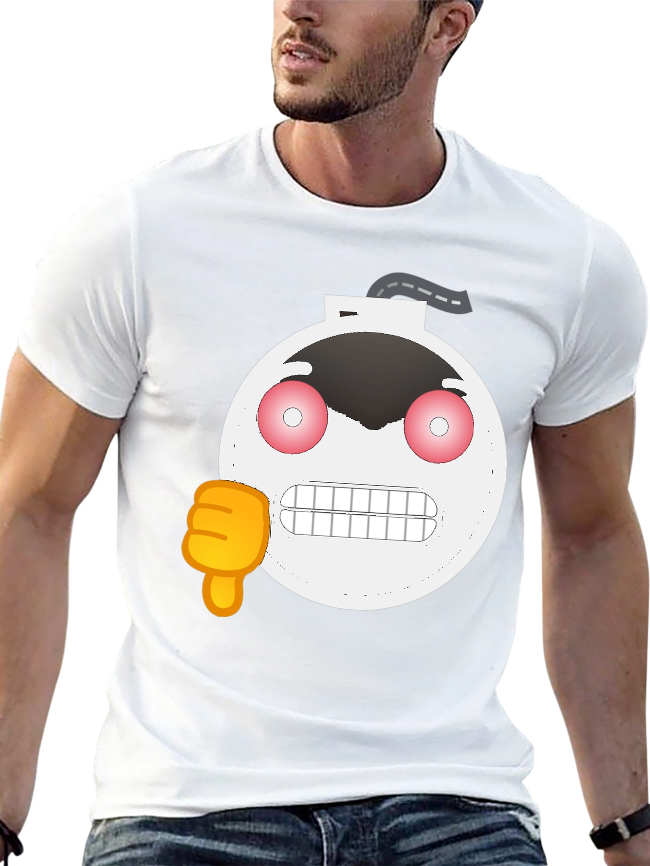 Bomb Emoji T-Shirt - Thumbs Down