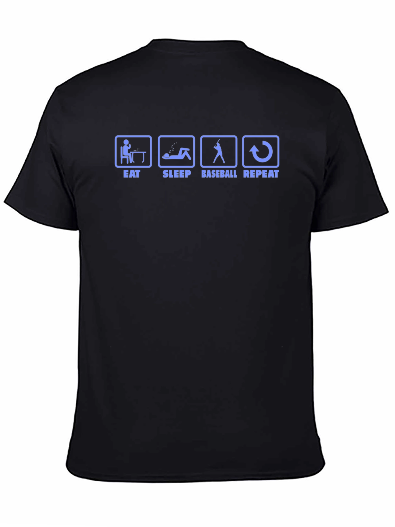Eat Sleep Baseball Repeat Black T-Shirt