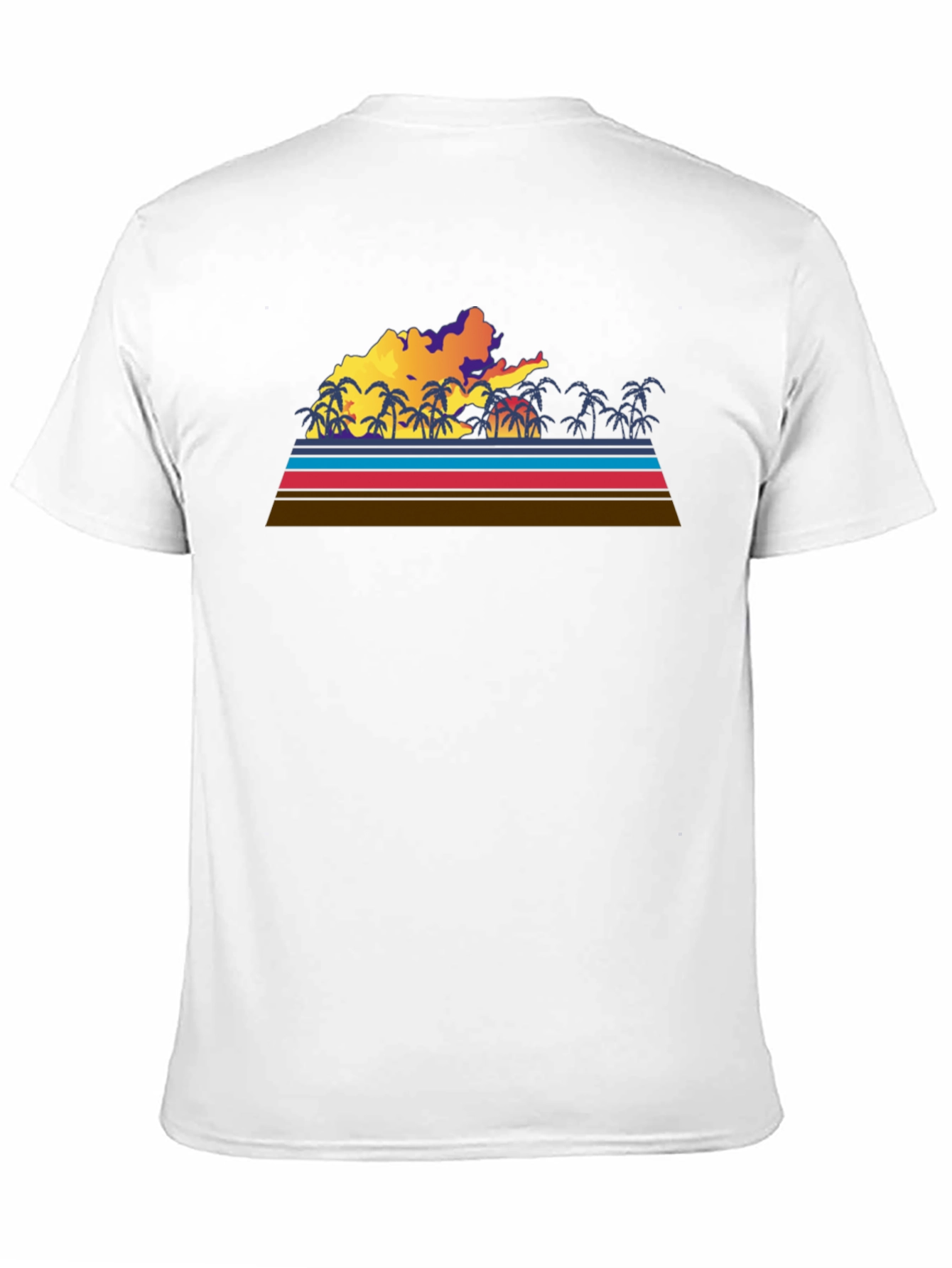 Retro Sunset Palm Tree Graphic Tee