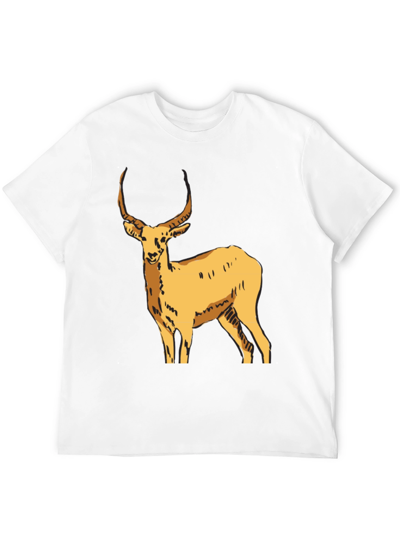Black T-Shirt with Antelope Graphic