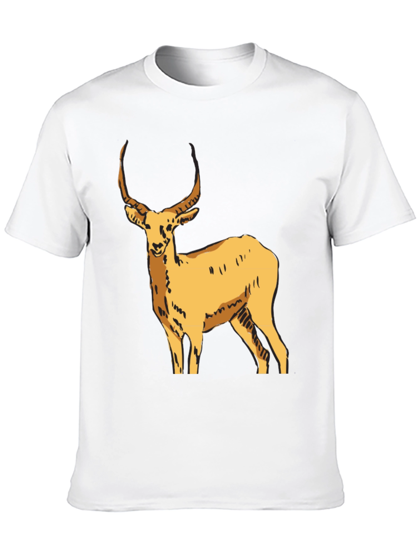 Black T-Shirt with Antelope Graphic
