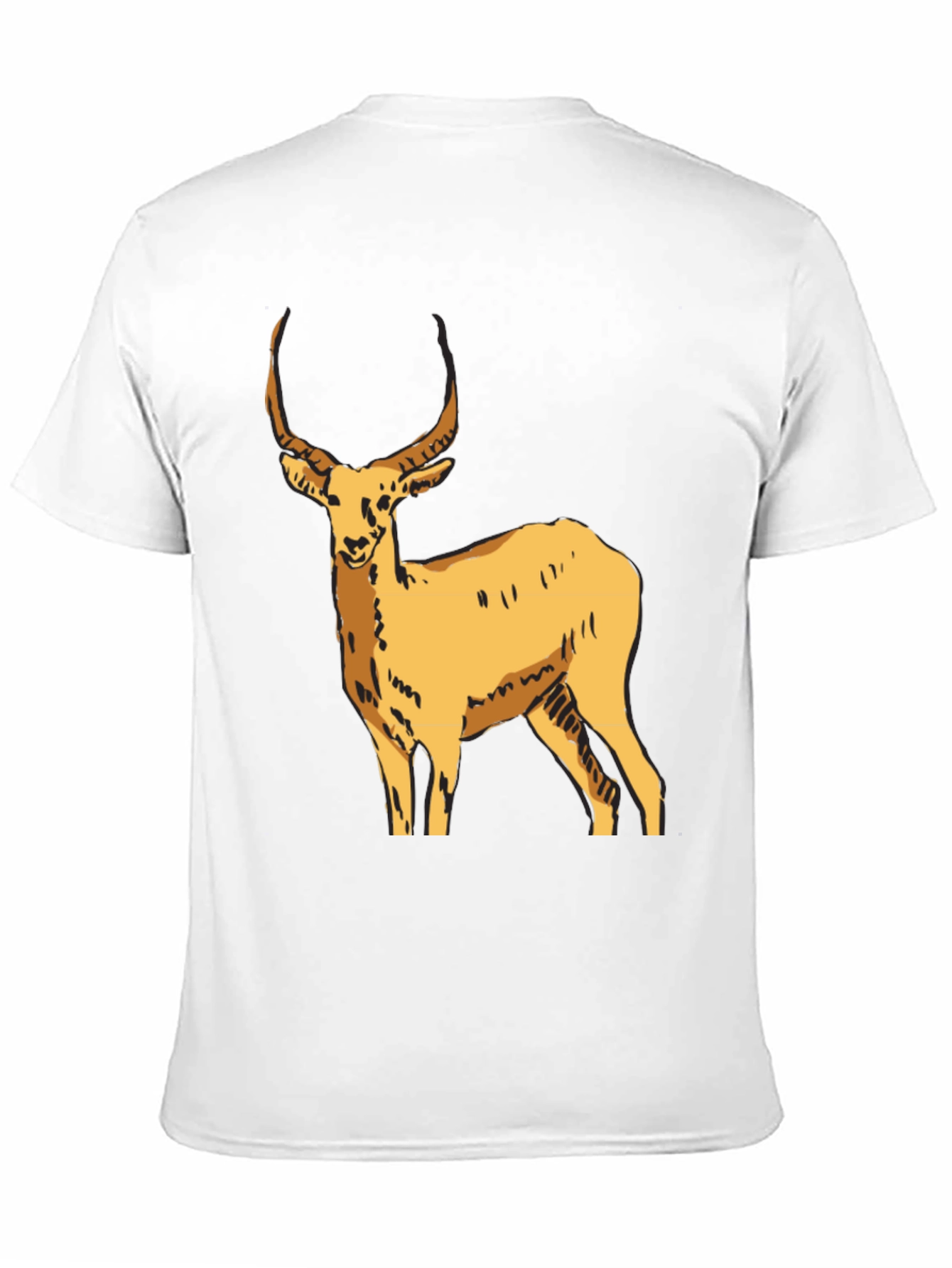 Black T-Shirt with Antelope Graphic