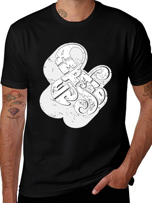 Retro Graphic Print Crew Neck T-Shirt