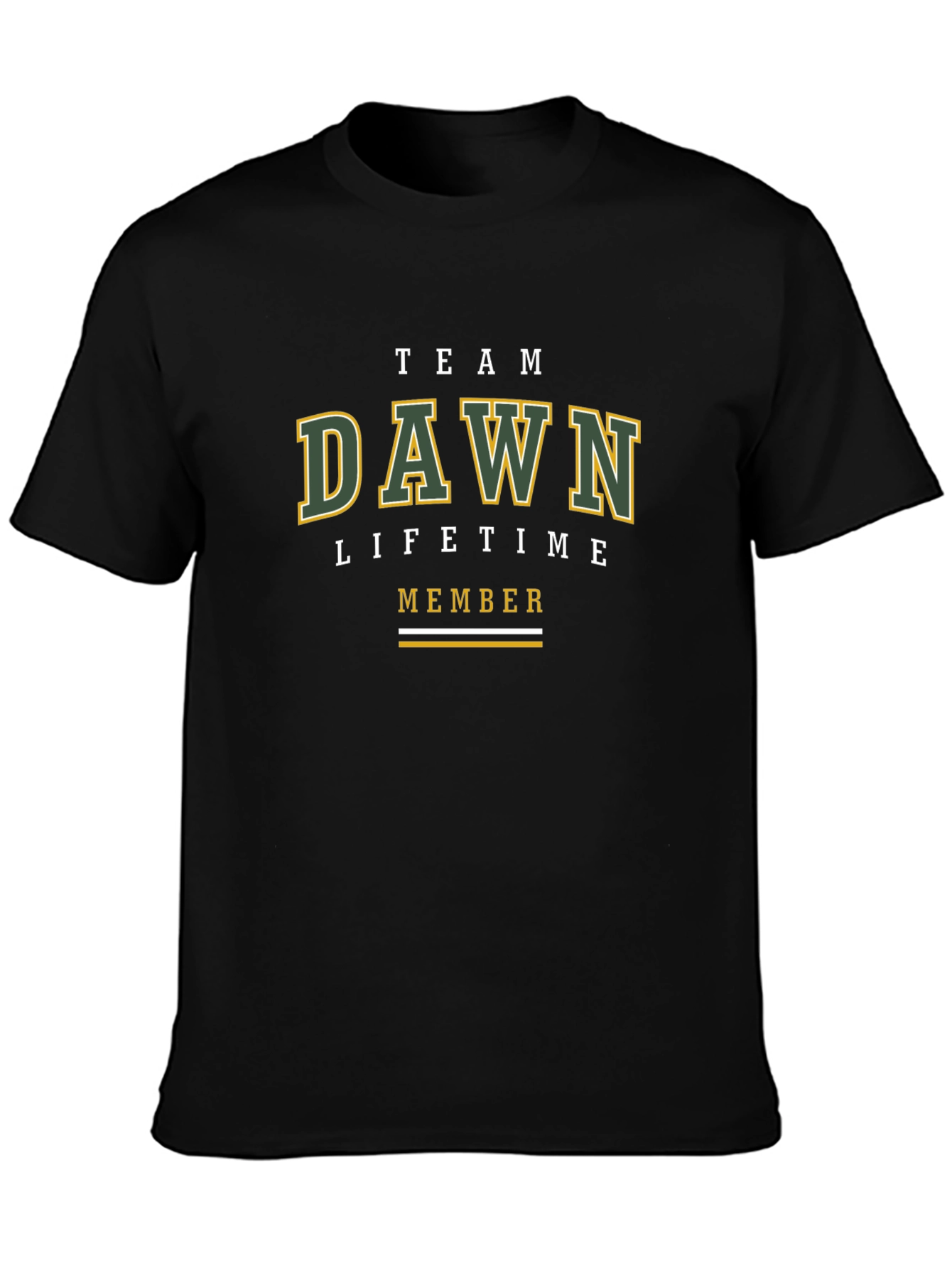 Team Dawn Lifetime Member Black Graphic T-Shirt