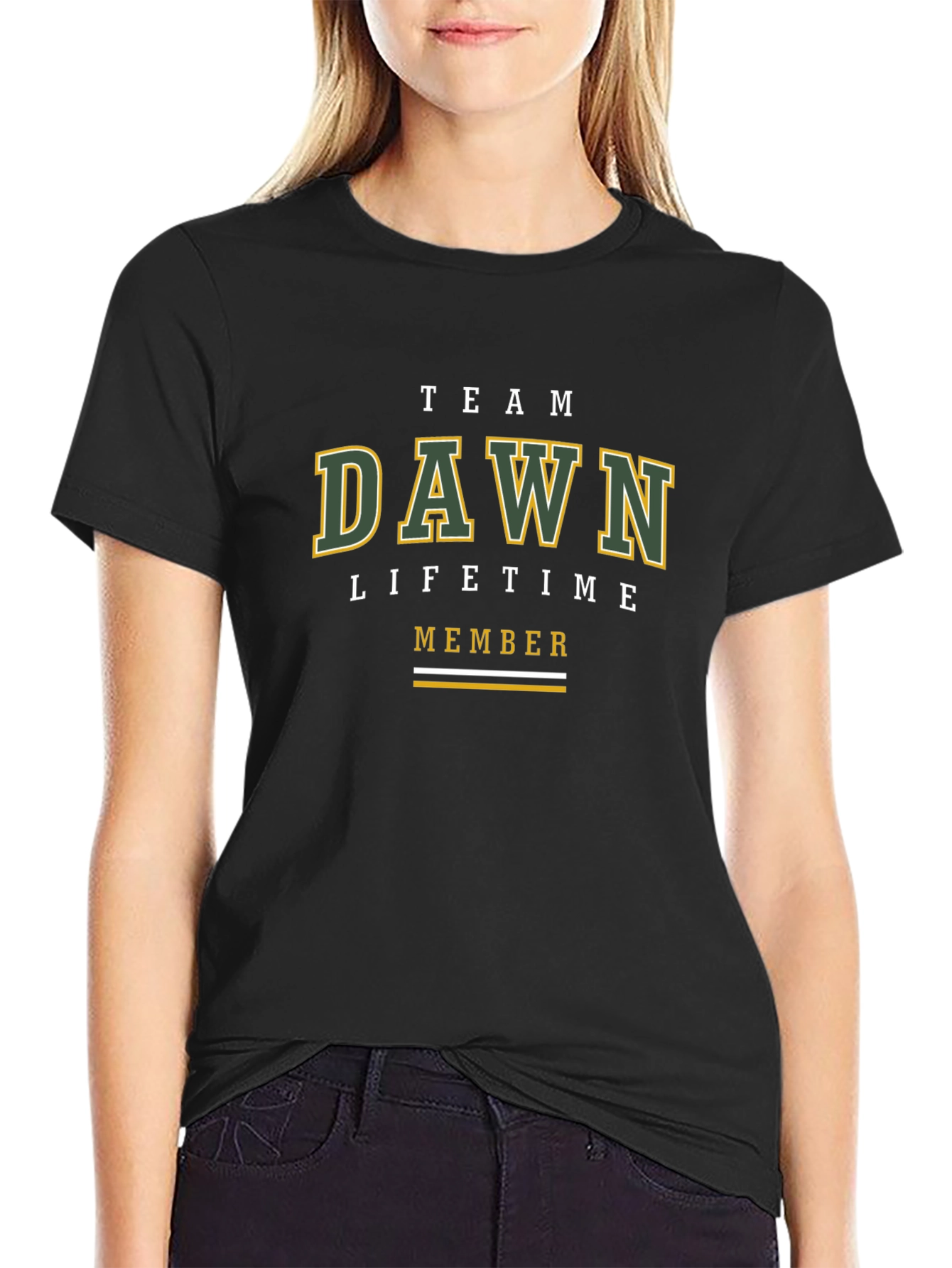 Team Dawn Lifetime Member Black Graphic T-Shirt