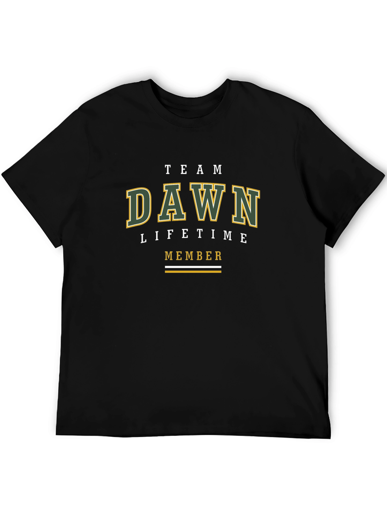 Team Dawn Lifetime Member Black Graphic T-Shirt
