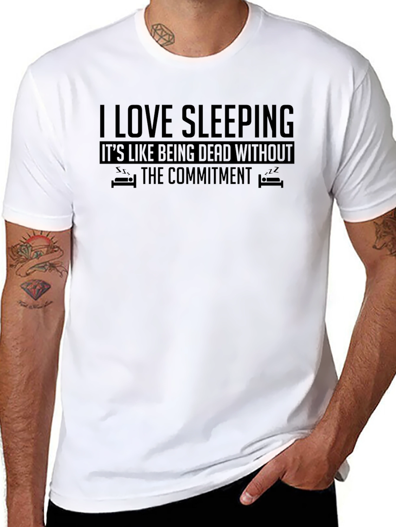 I Love Sleeping Graphic T-Shirt Funny Sleep Shirt