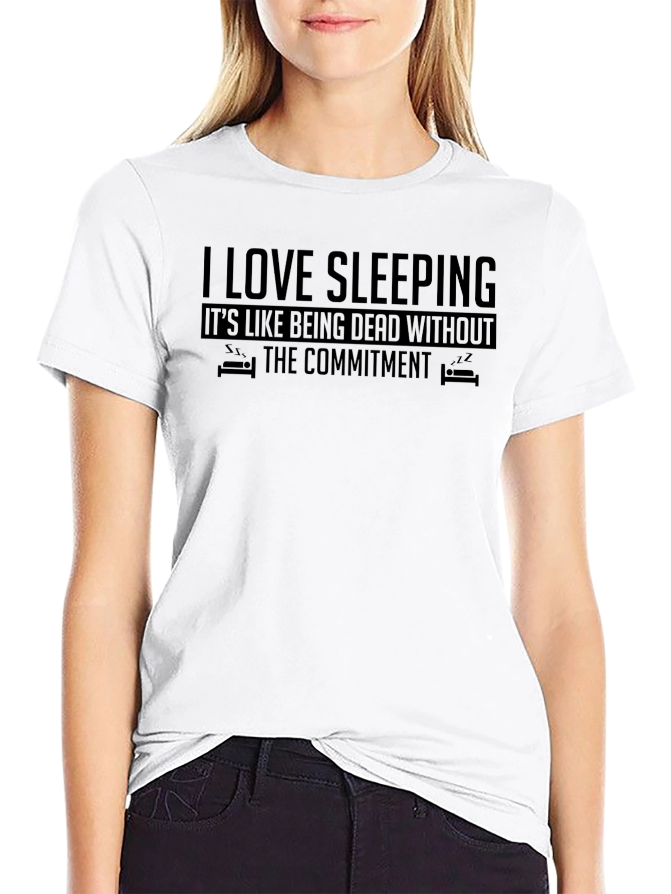 I Love Sleeping Graphic T-Shirt Funny Sleep Shirt