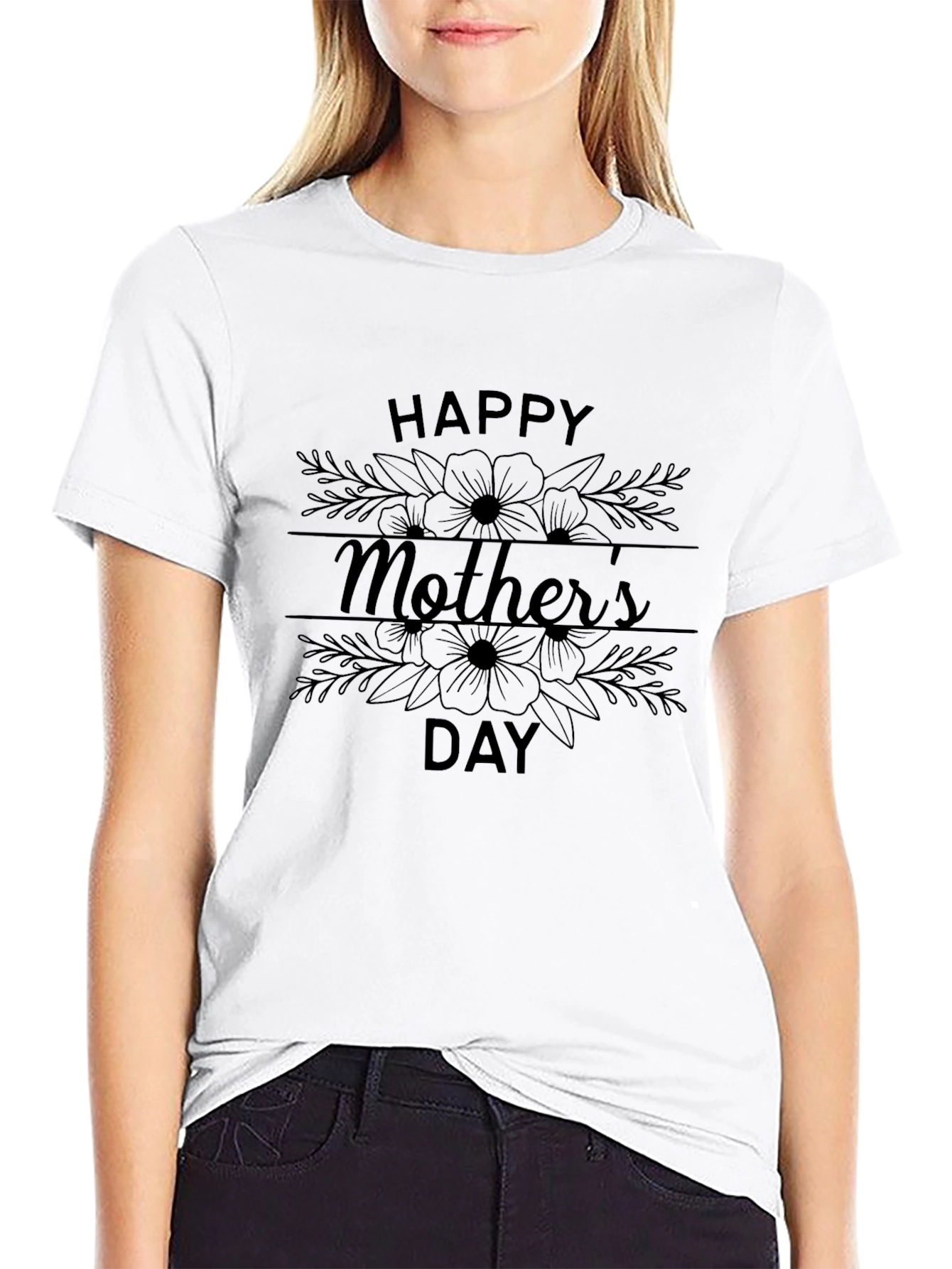 Happy Mothers Day Floral T-Shirt
