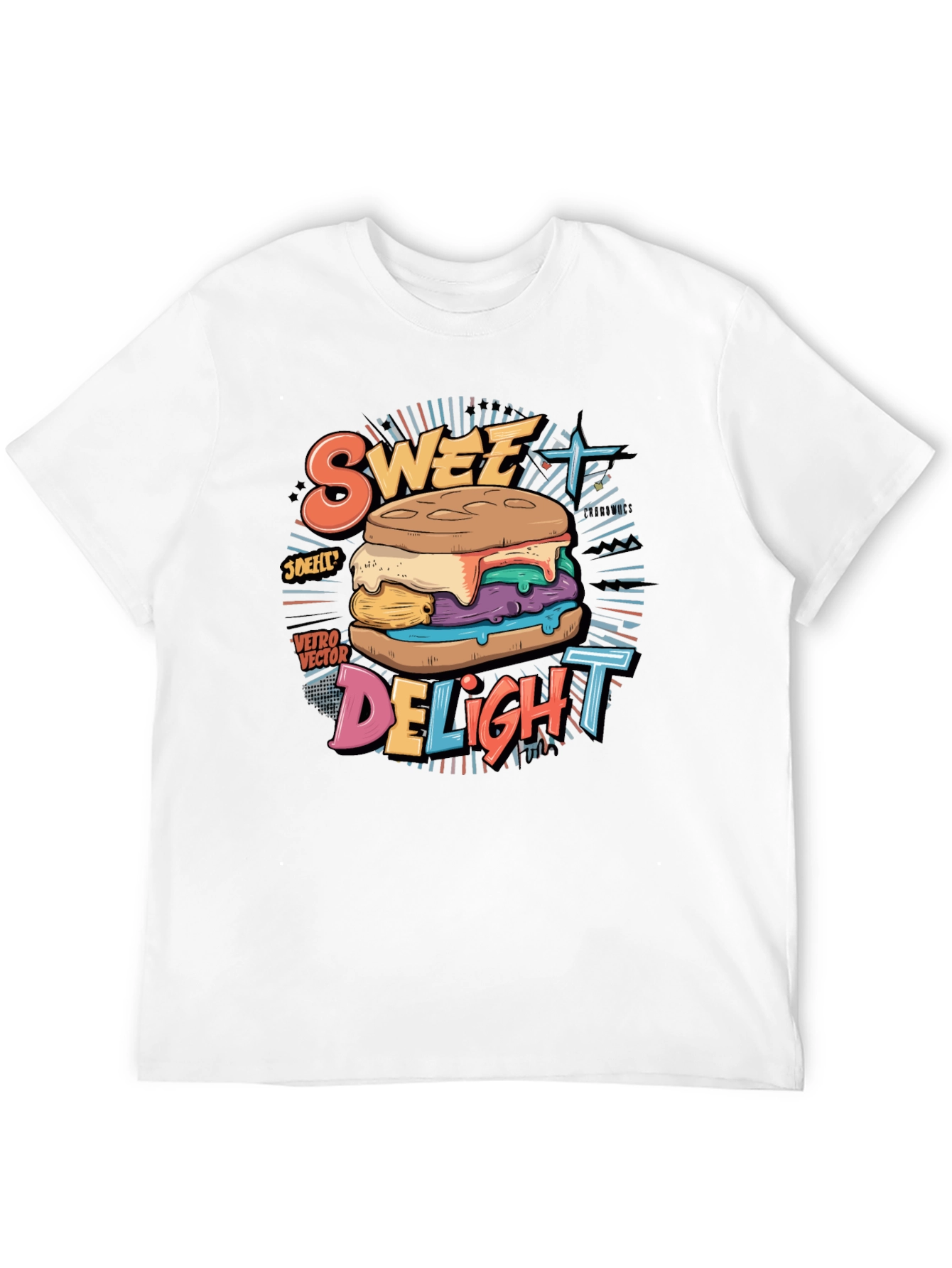 Sweet Delight Graphic Tee - Retro Dessert T-Shirt