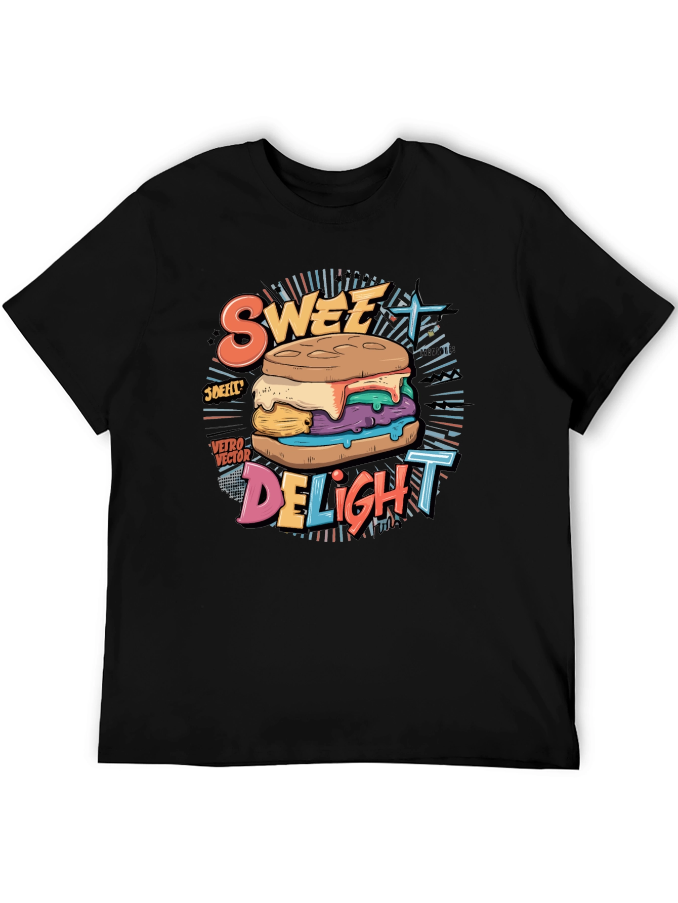 Sweet Delight Graphic Tee - Retro Dessert T-Shirt
