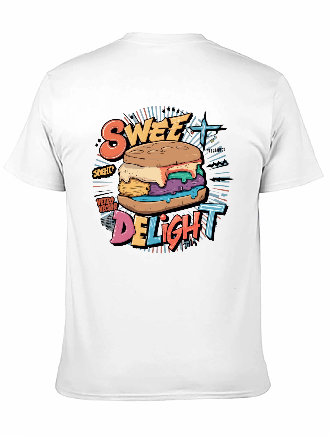 Sweet Delight Graphic Tee - Retro Dessert T-Shirt