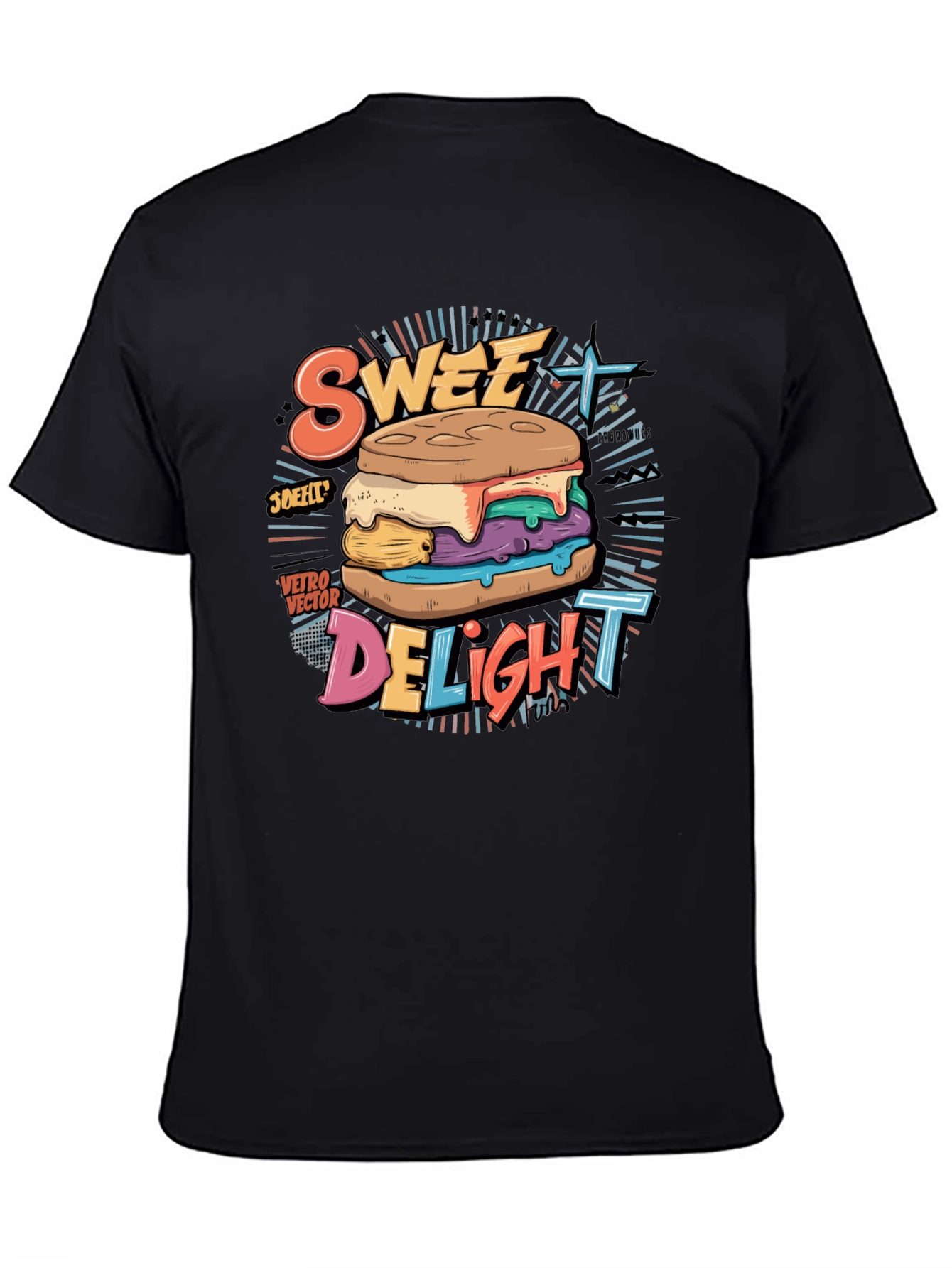 Sweet Delight Graphic Tee - Retro Dessert T-Shirt