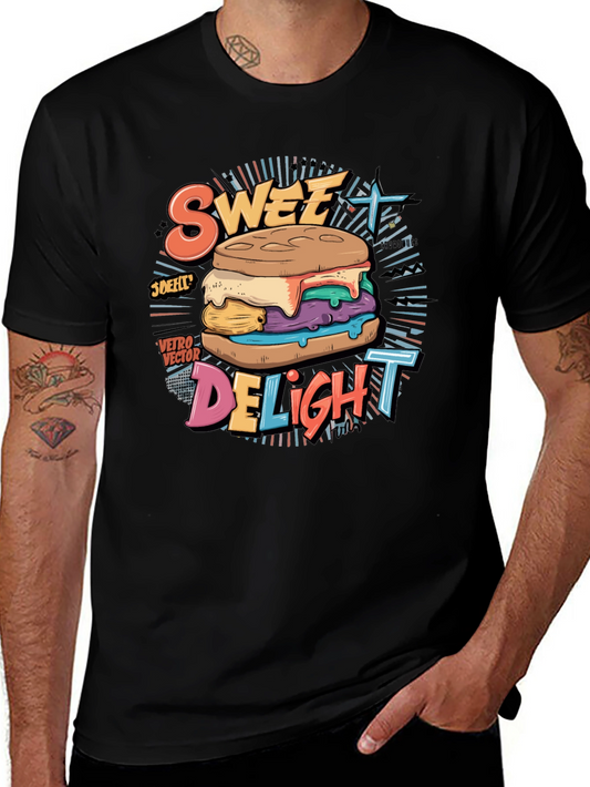 Sweet Delight Graphic Tee - Retro Dessert T-Shirt