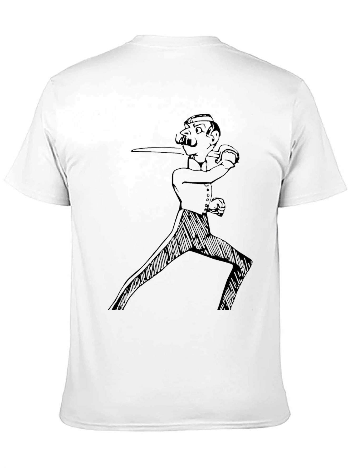 Gentleman Fencer Graphic Tee - Black Cotton