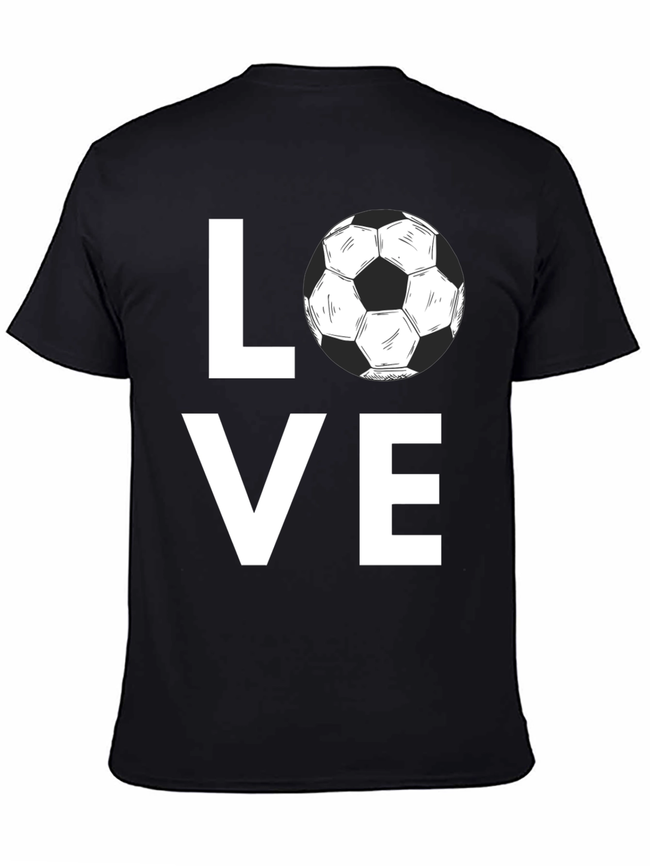 Love Soccer Graphic Tee - Black