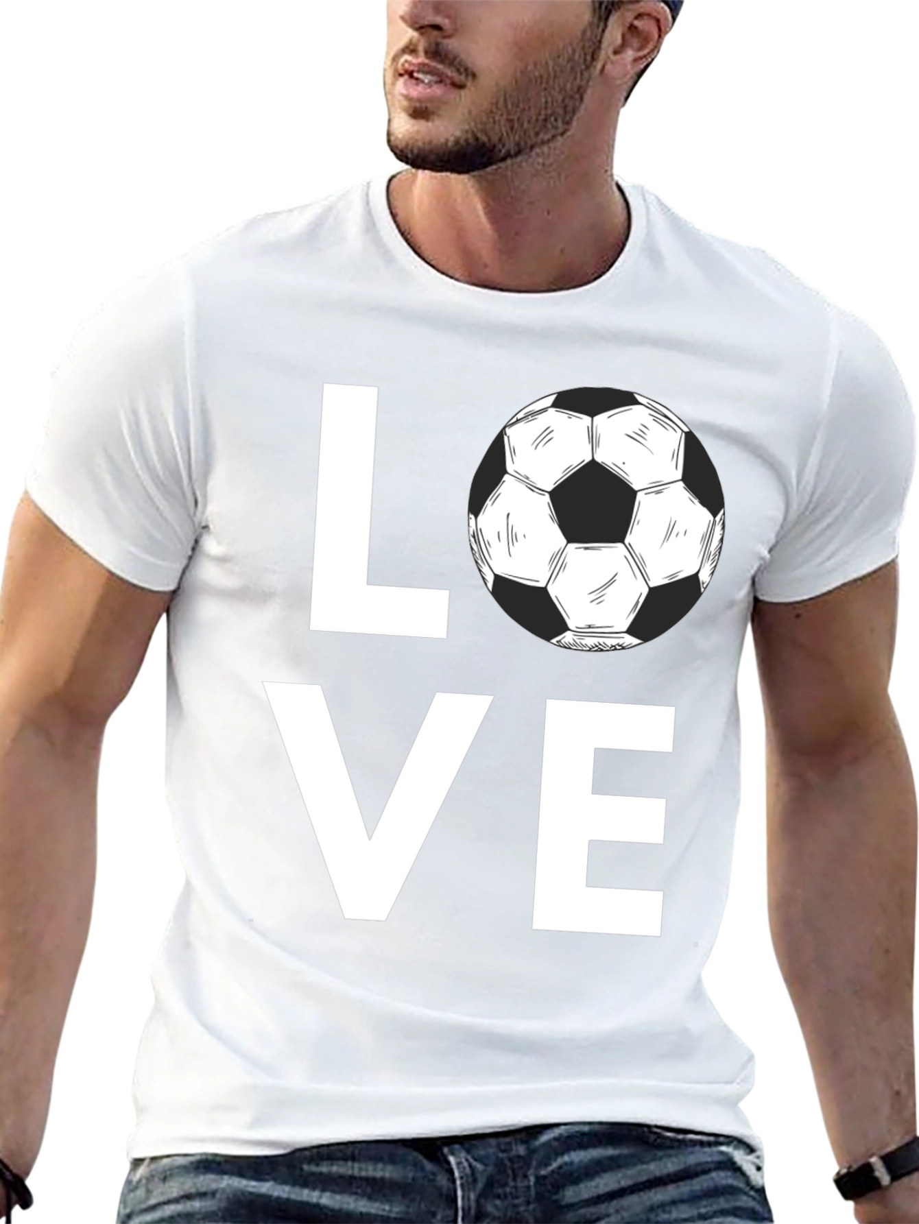 Love Soccer Graphic Tee - Black
