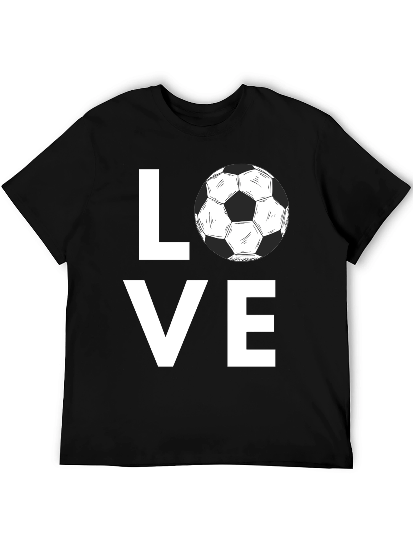 Love Soccer Graphic Tee - Black