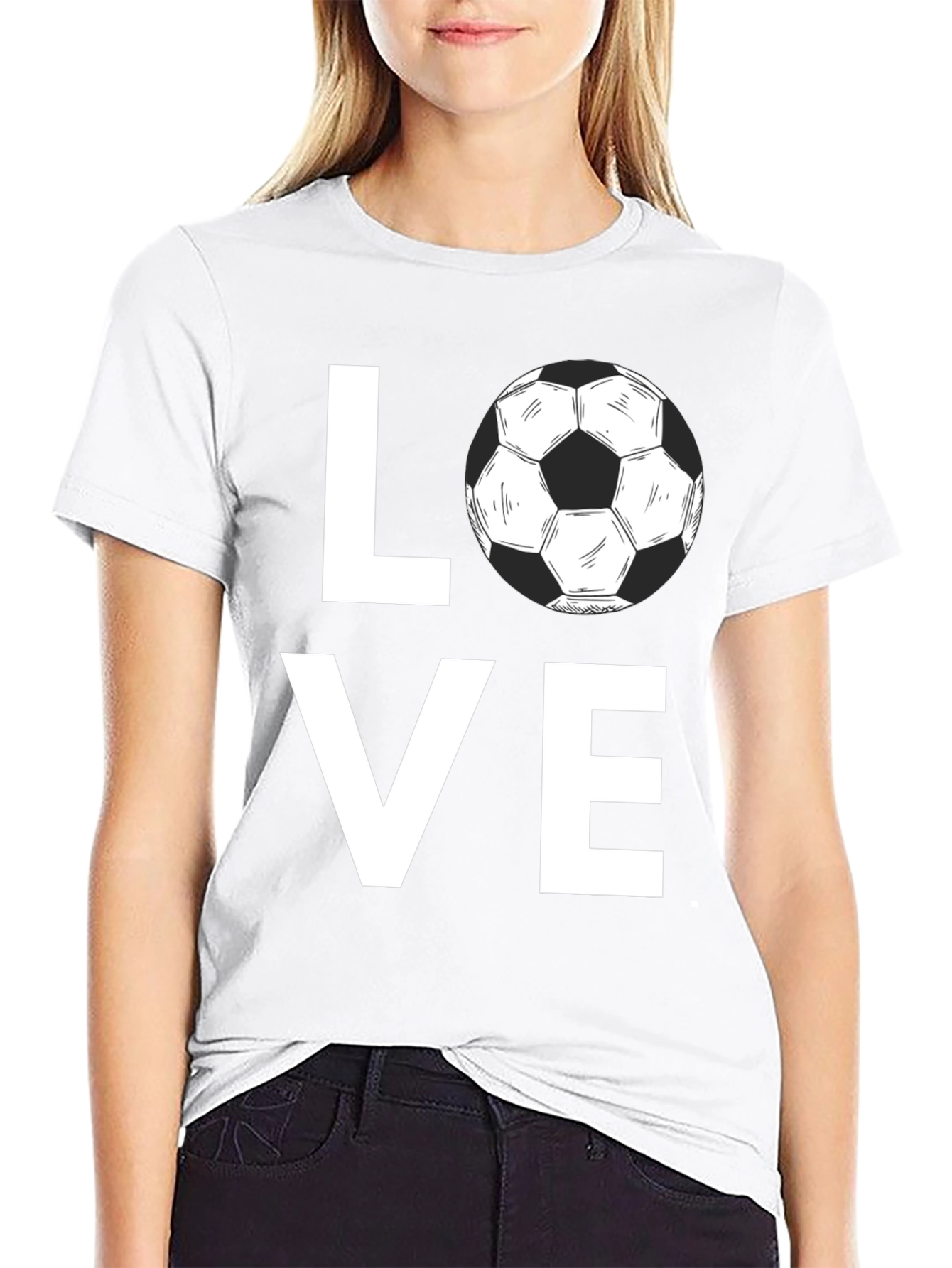Love Soccer Graphic Tee - Black