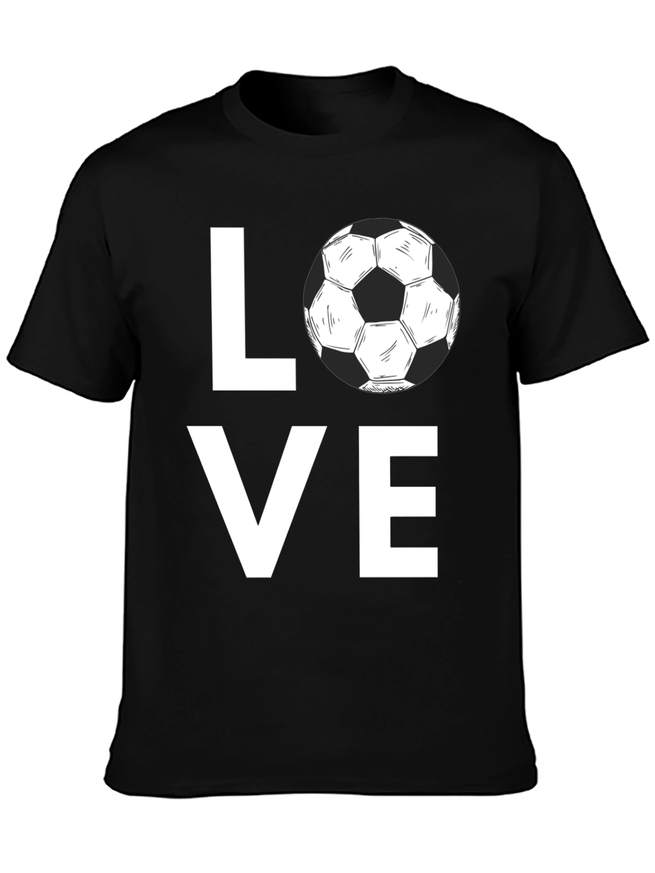 Love Soccer Graphic Tee - Black
