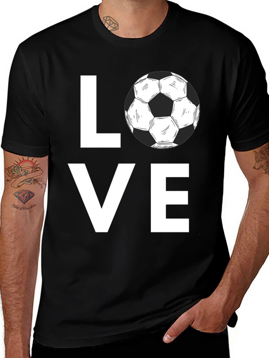 Love Soccer Graphic Tee - Black