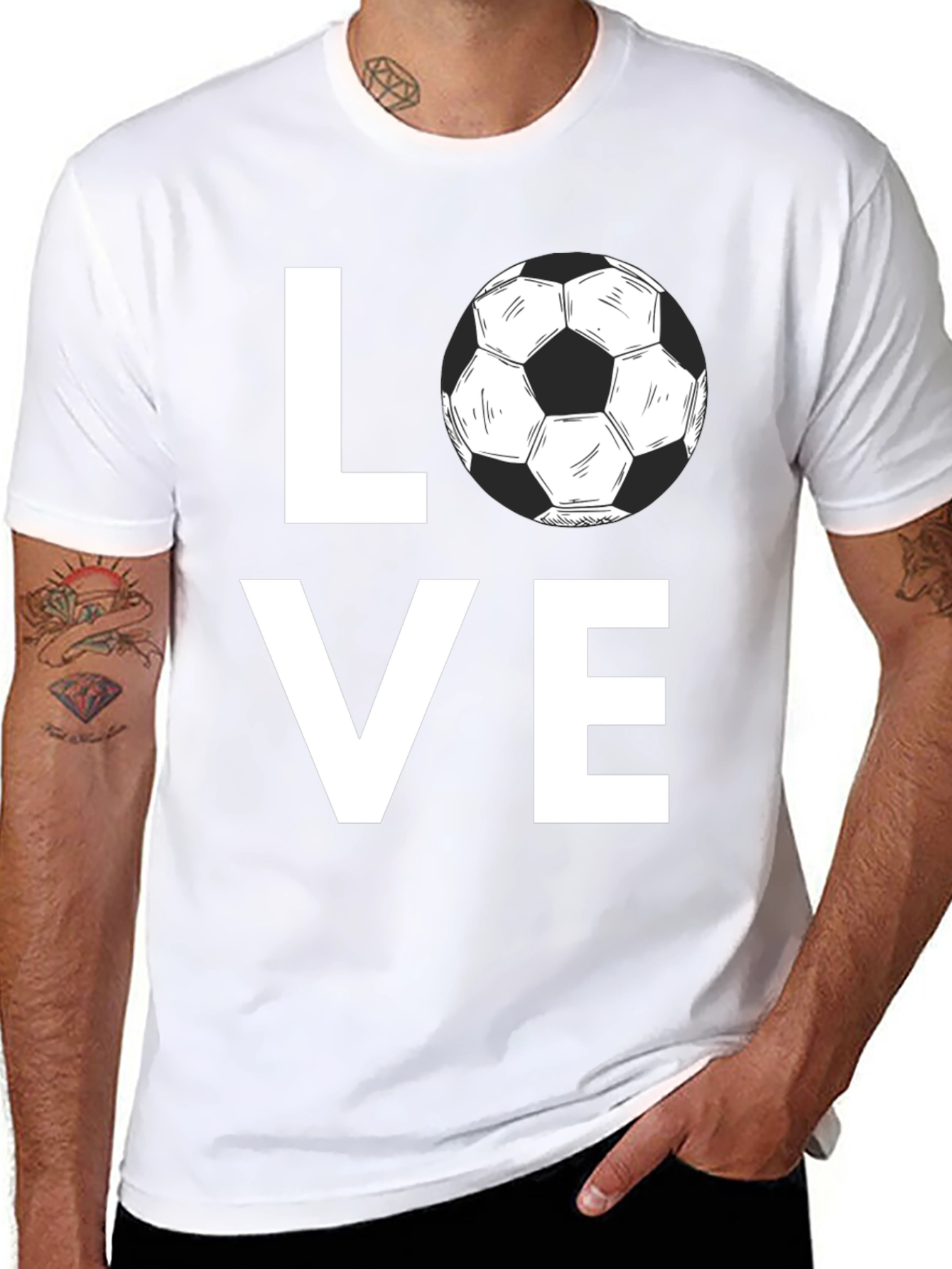 Love Soccer Graphic Tee - Black