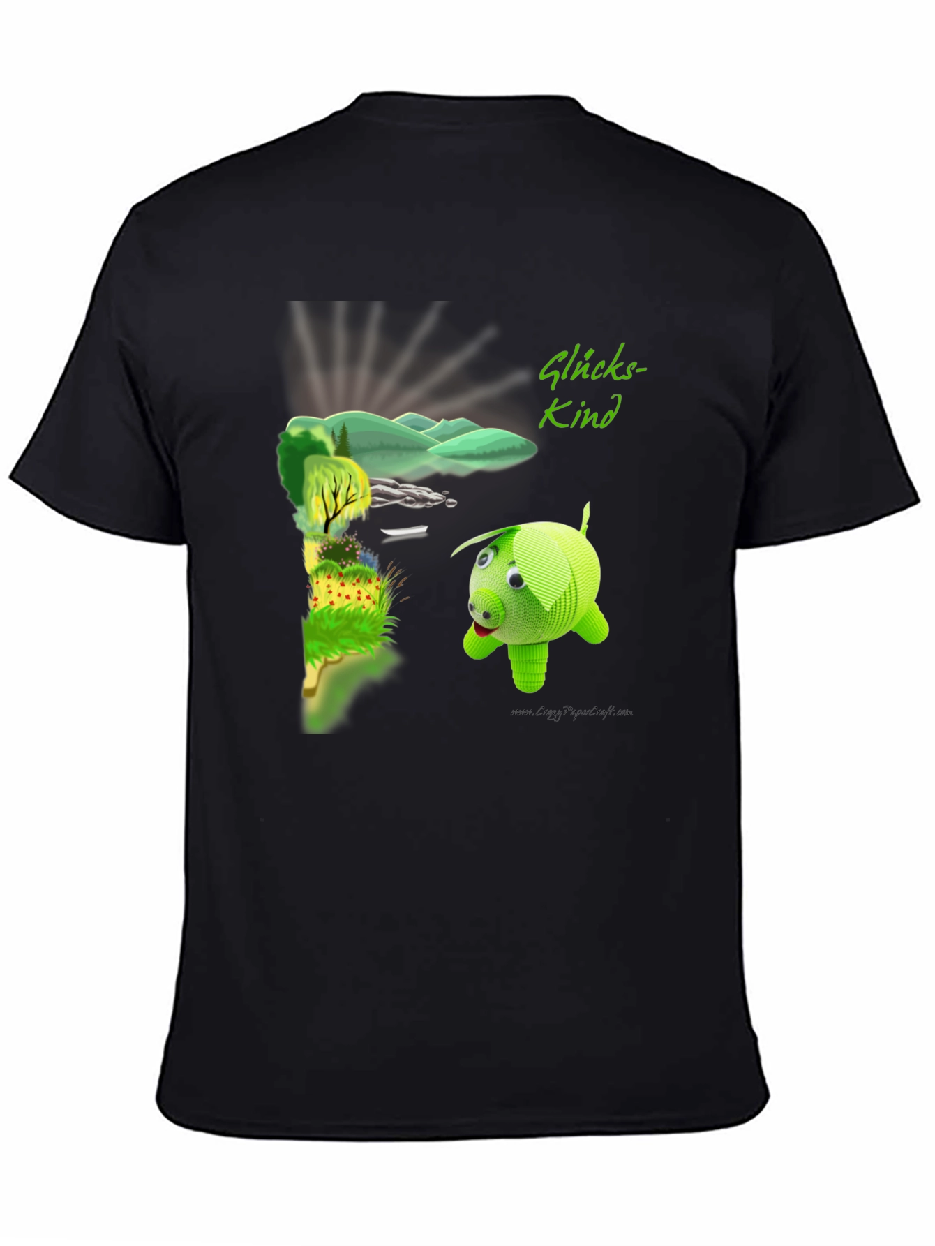 Glückskind Piggy Print Black T-Shirt