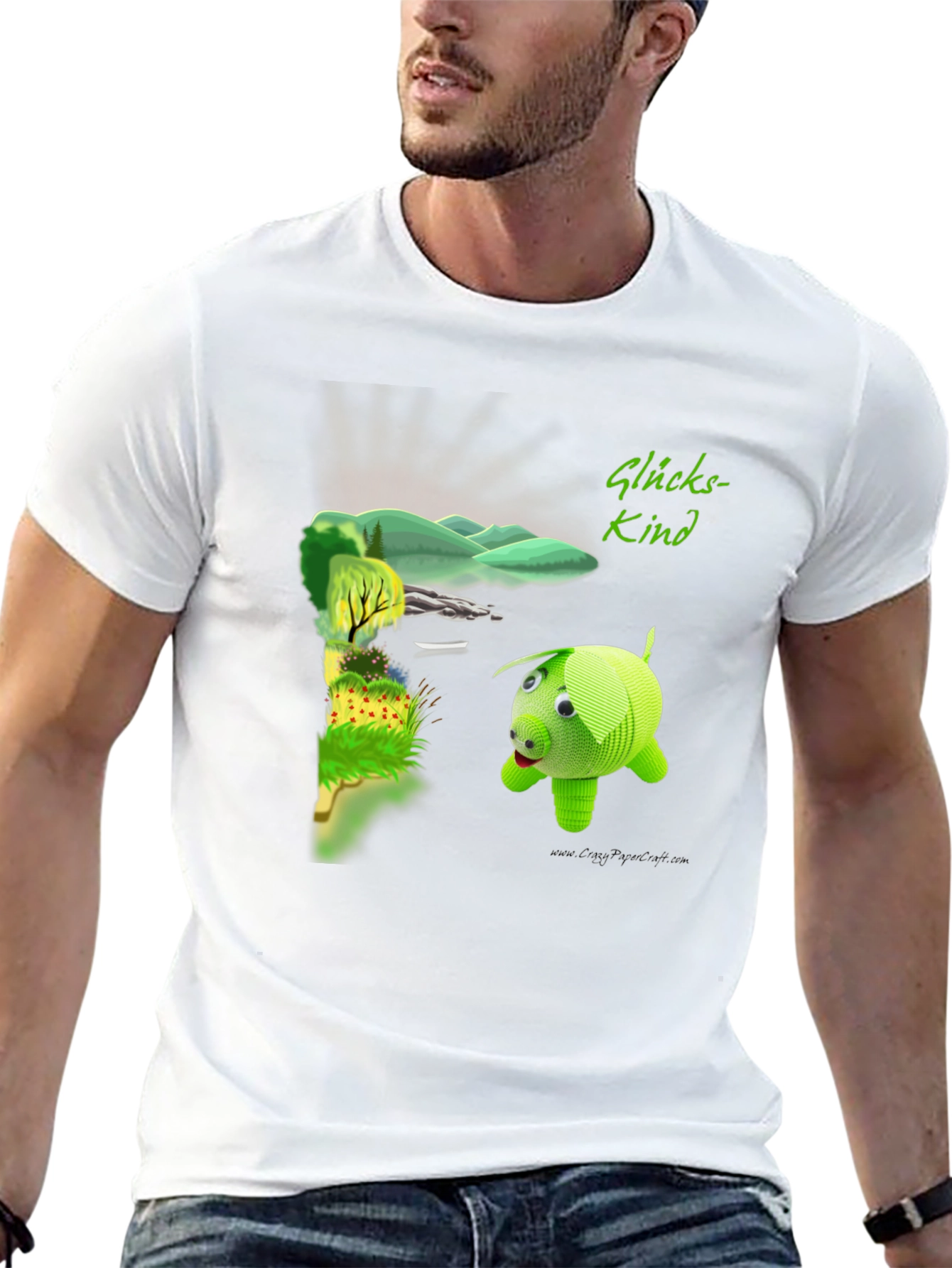 Glückskind Piggy Print Black T-Shirt