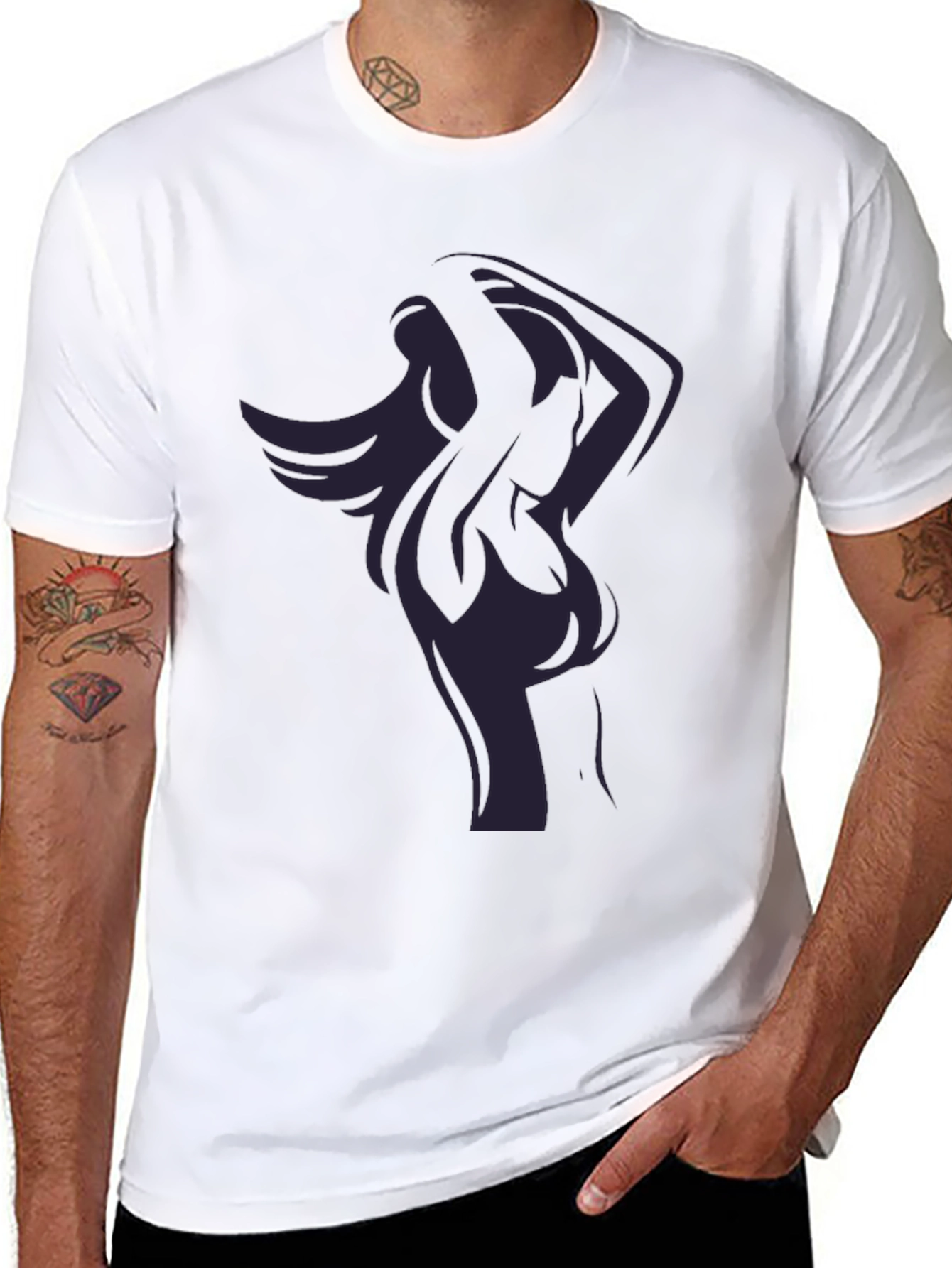 Silhouette Graphic Black T-Shirt