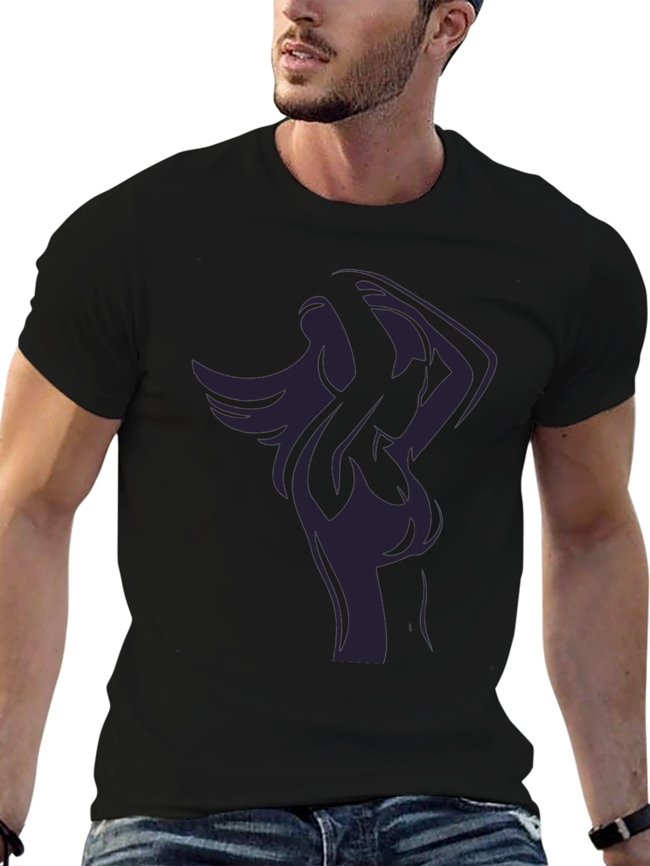 Silhouette Graphic Black T-Shirt
