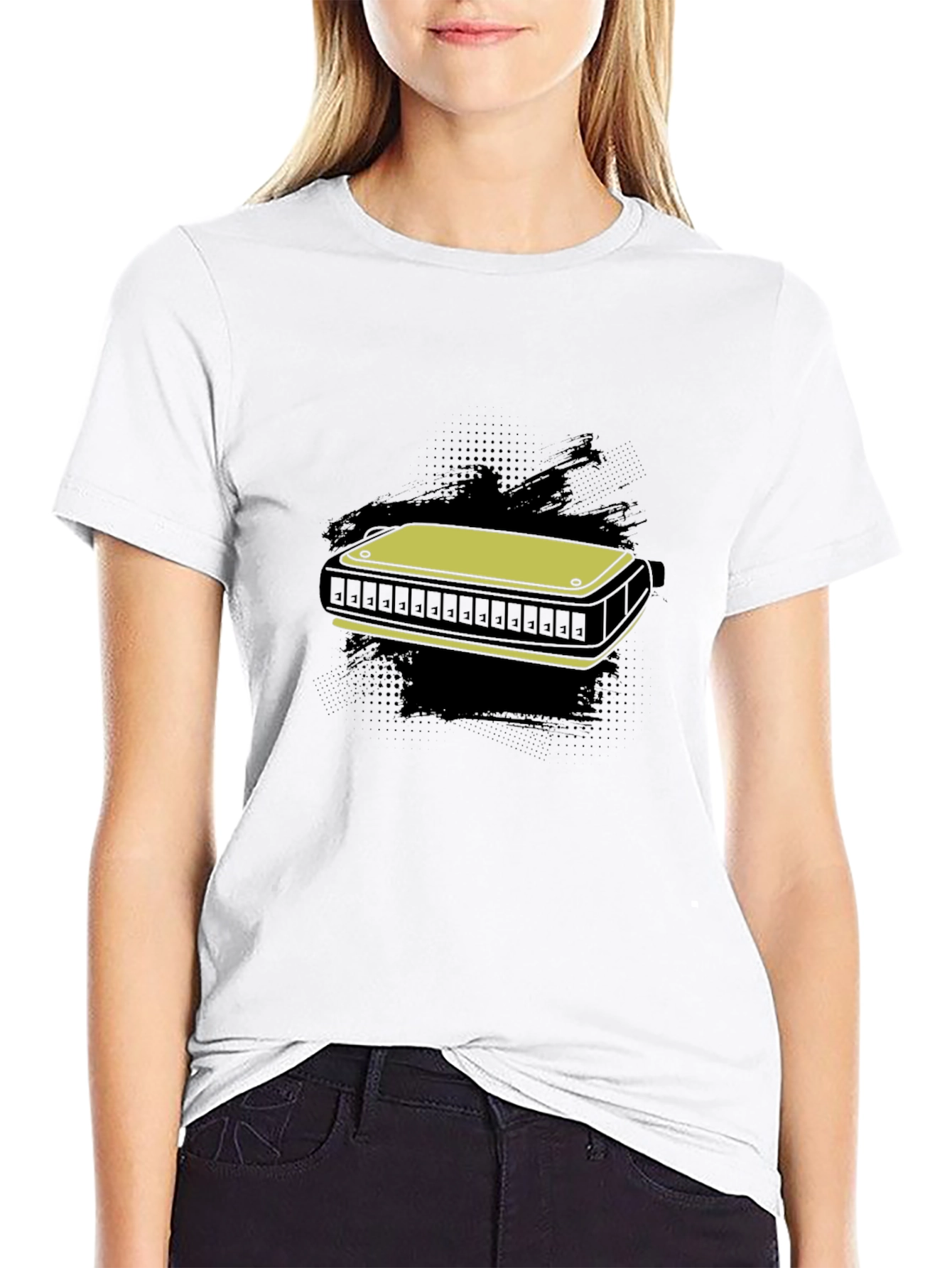 Harmonica Graphic T-Shirt - Music Lover Tee
