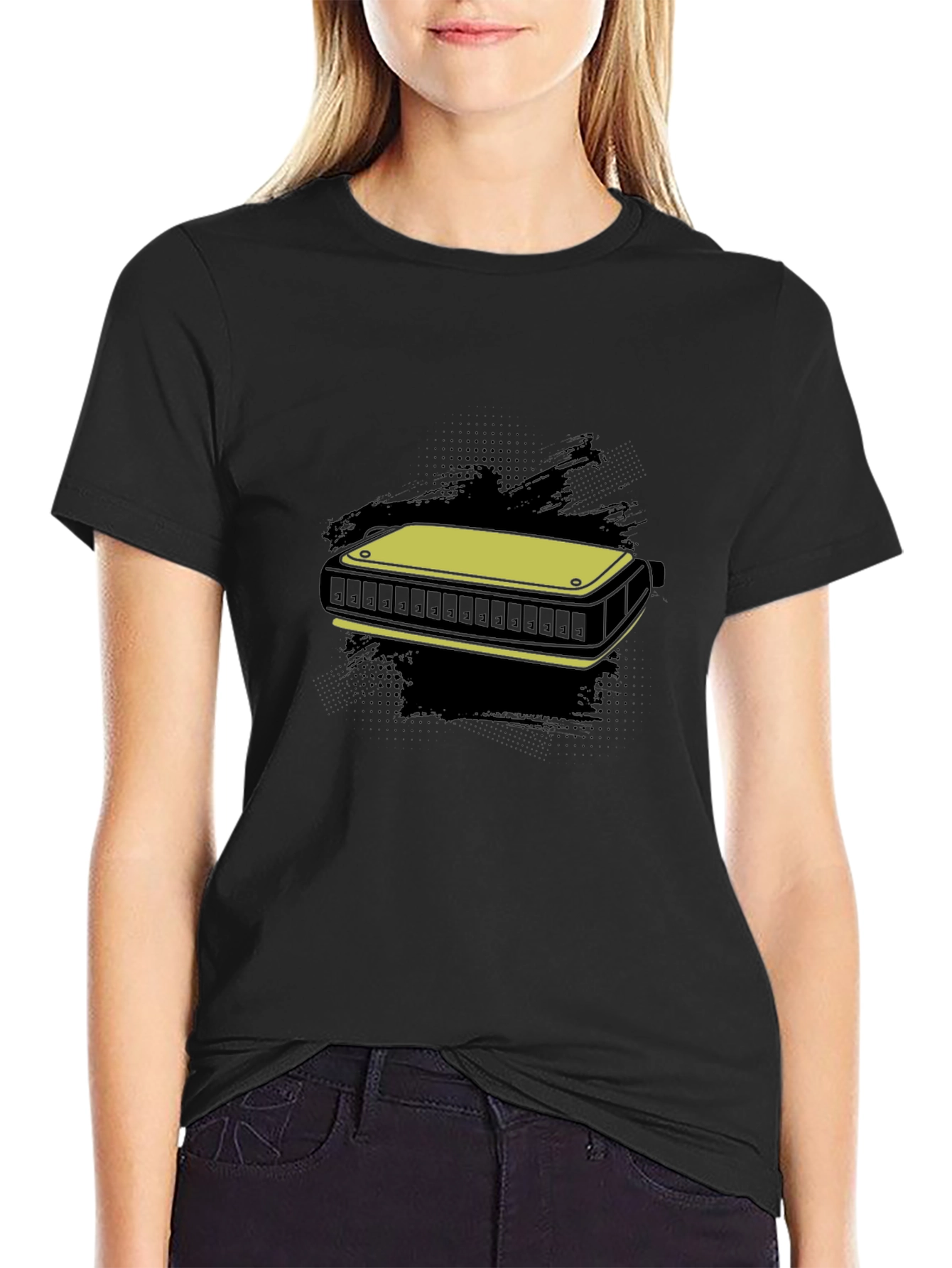 Harmonica Graphic T-Shirt - Music Lover Tee