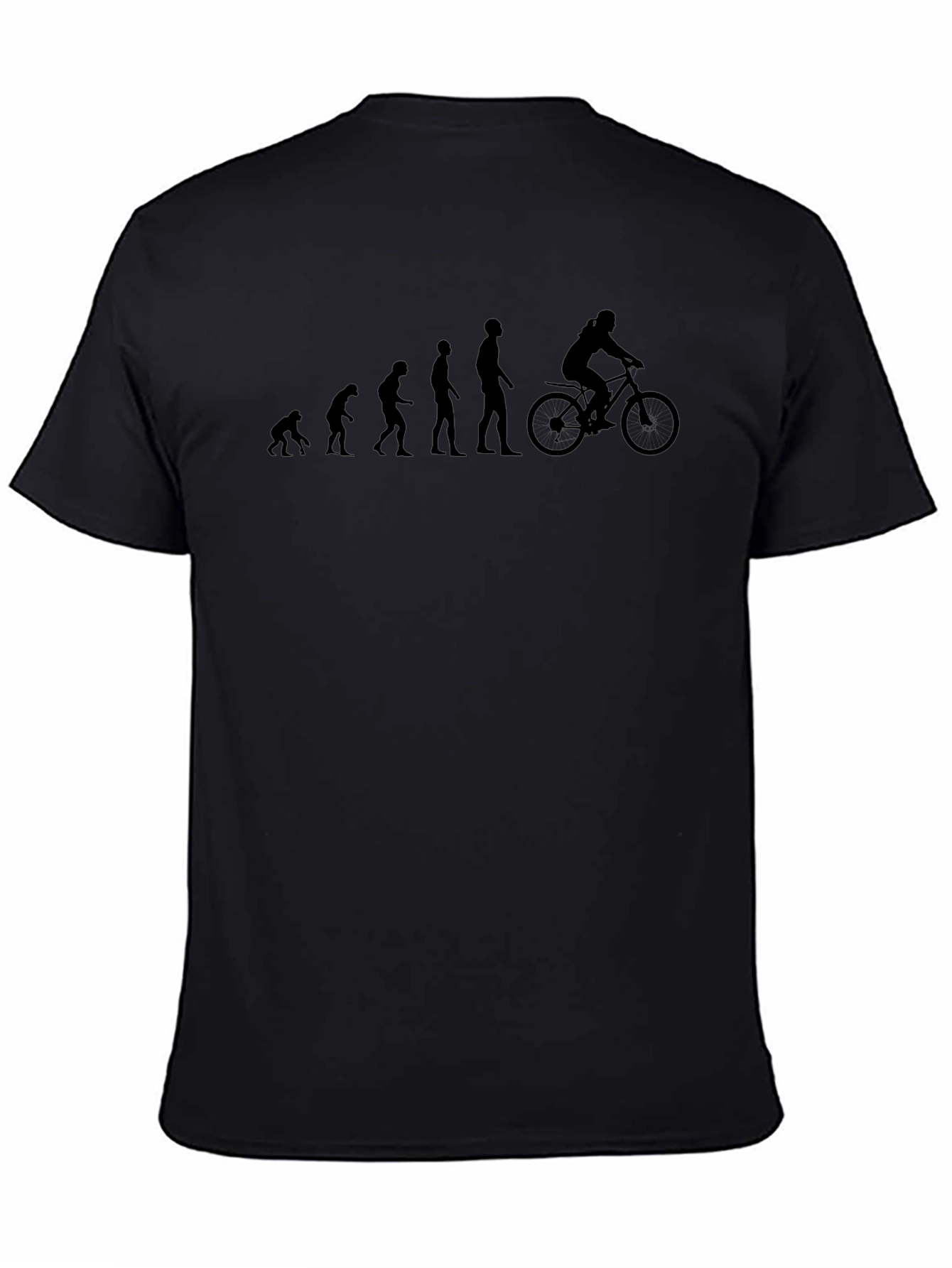 Evolution of Biking Black T-Shirt
