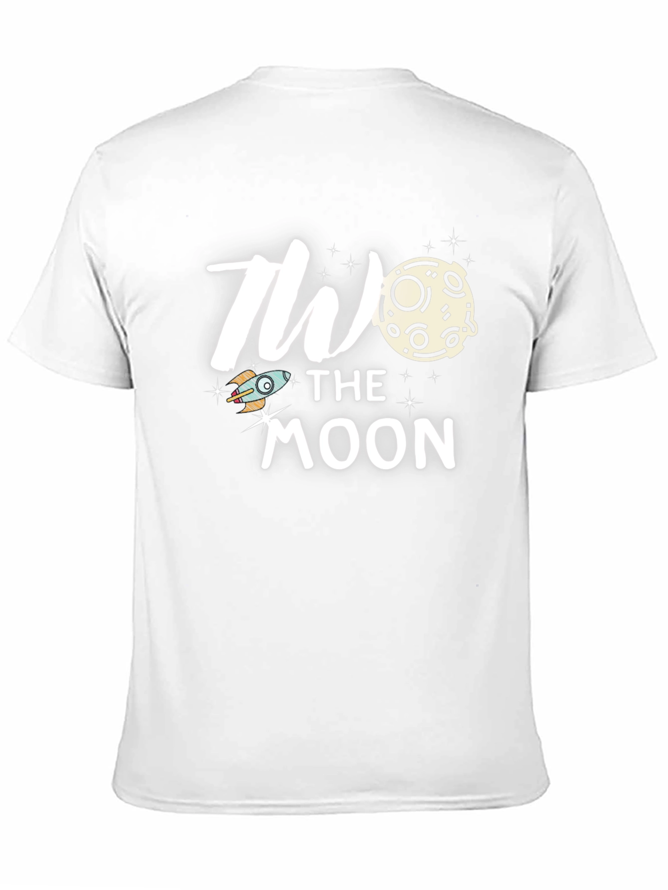 To the Moon Graphic Tee Trendy Black T-Shirt