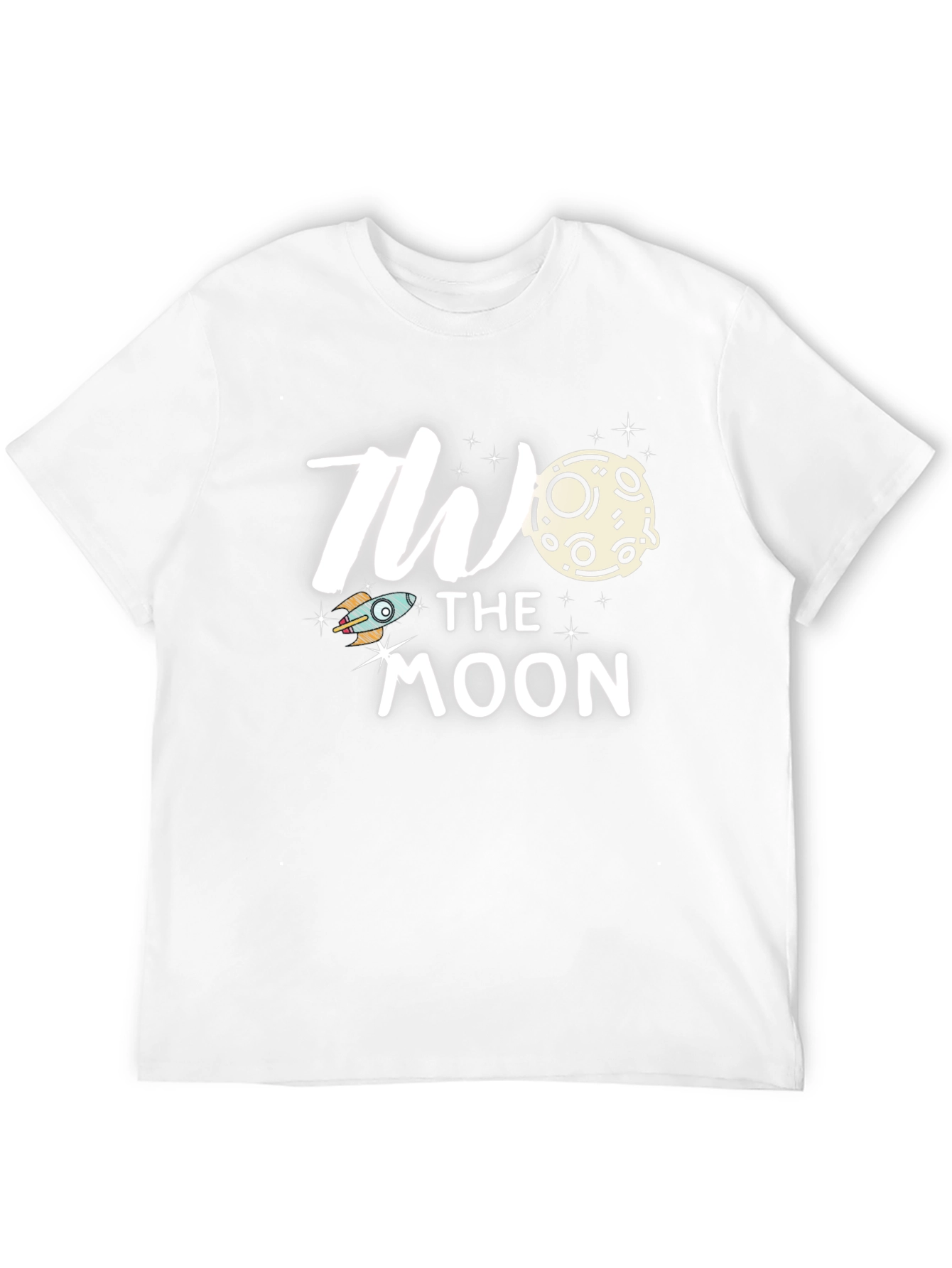 To the Moon Graphic Tee Trendy Black T-Shirt