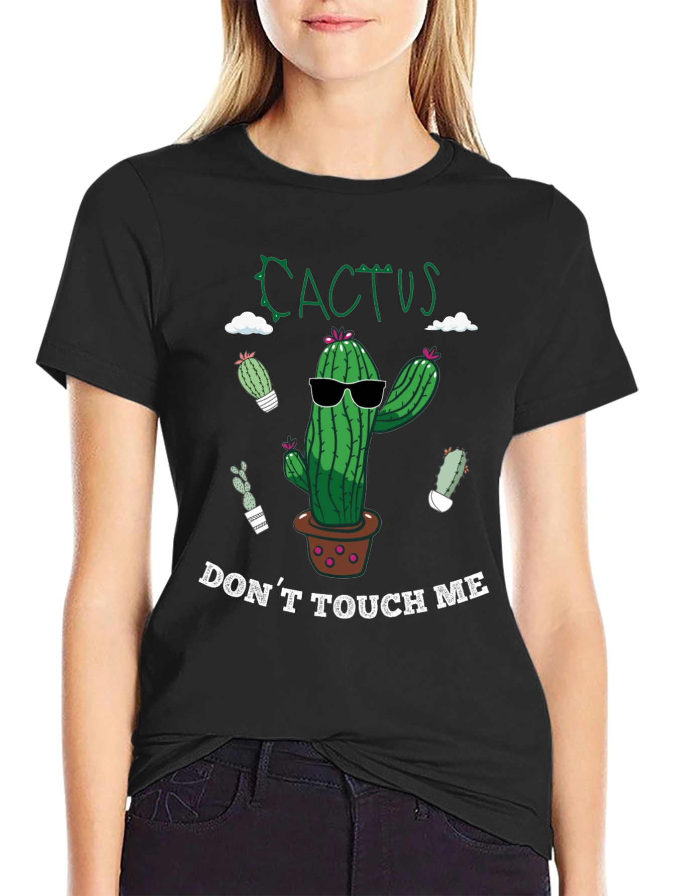 Cactus Dont Touch Me Graphic T-Shirt