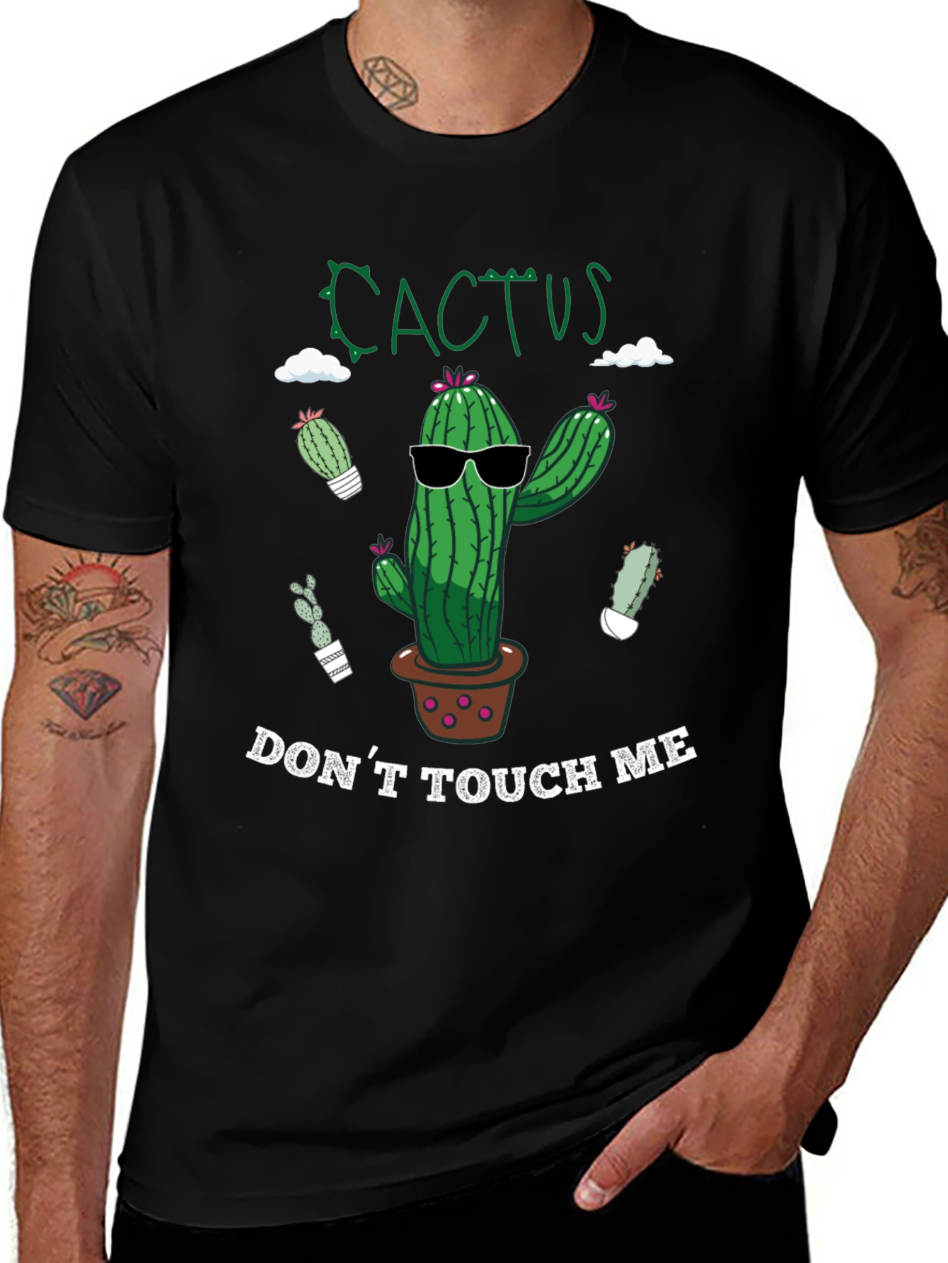Cactus Dont Touch Me Graphic T-Shirt