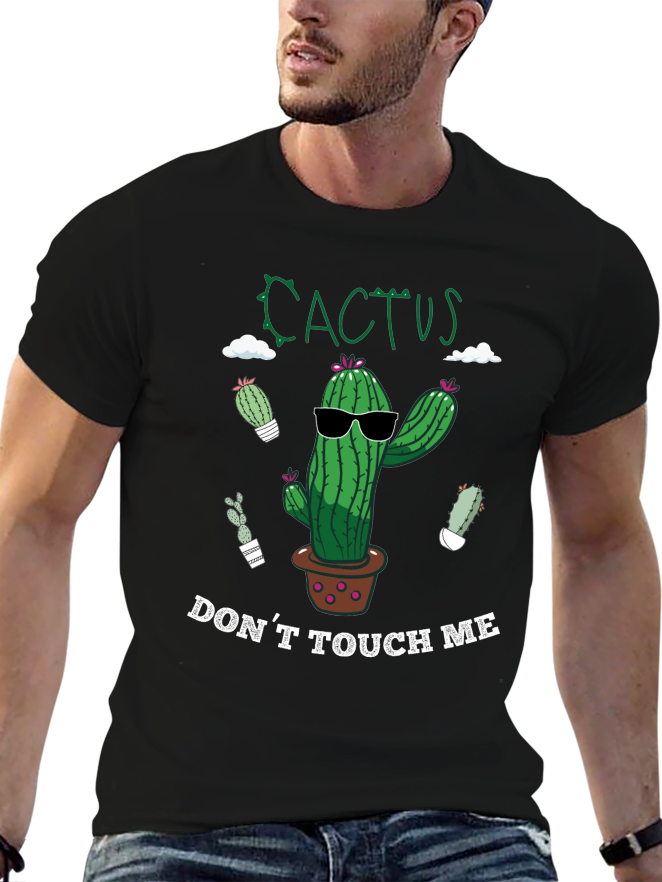 Cactus Dont Touch Me Graphic T-Shirt