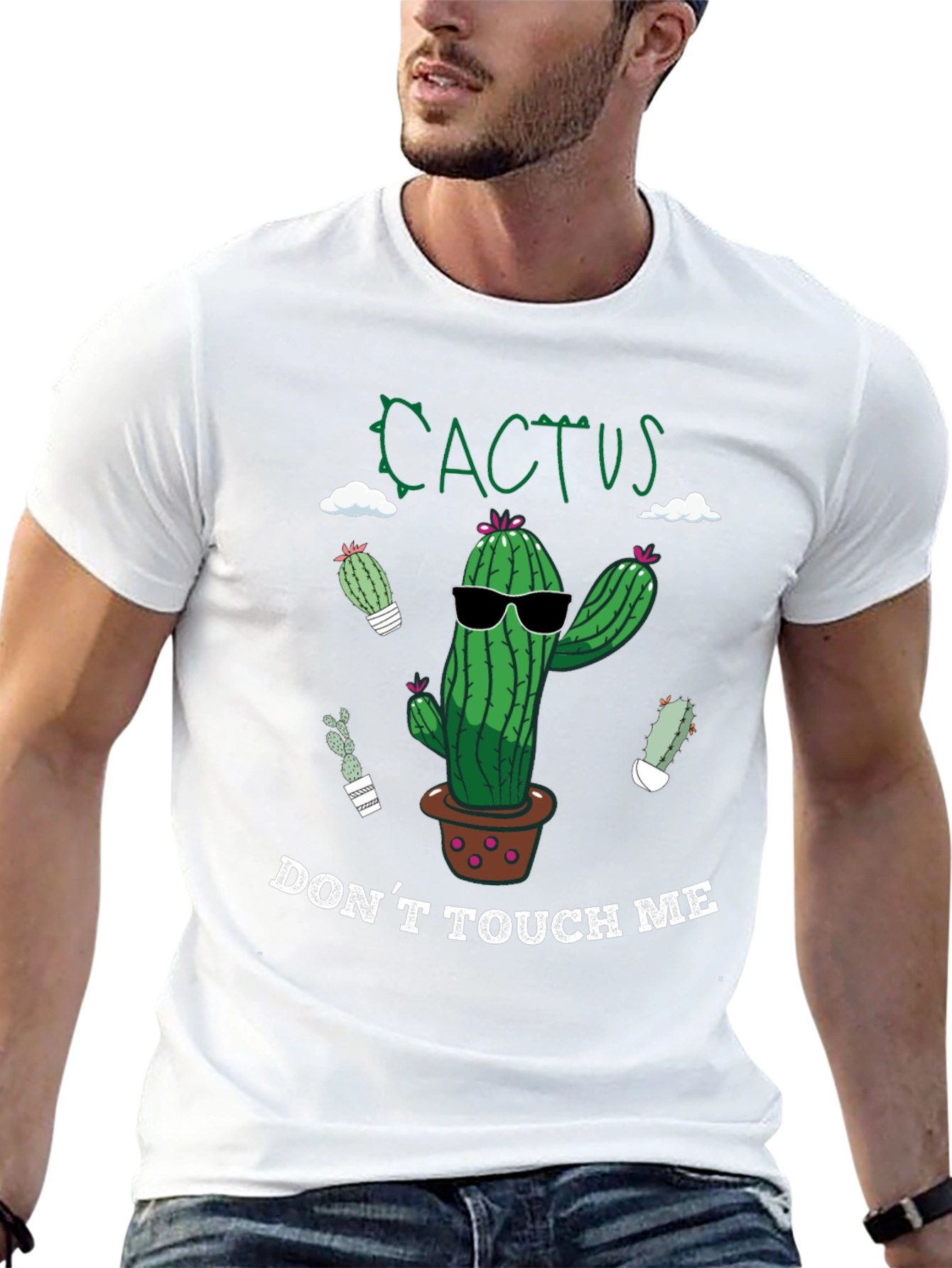 Cactus Dont Touch Me Graphic T-Shirt
